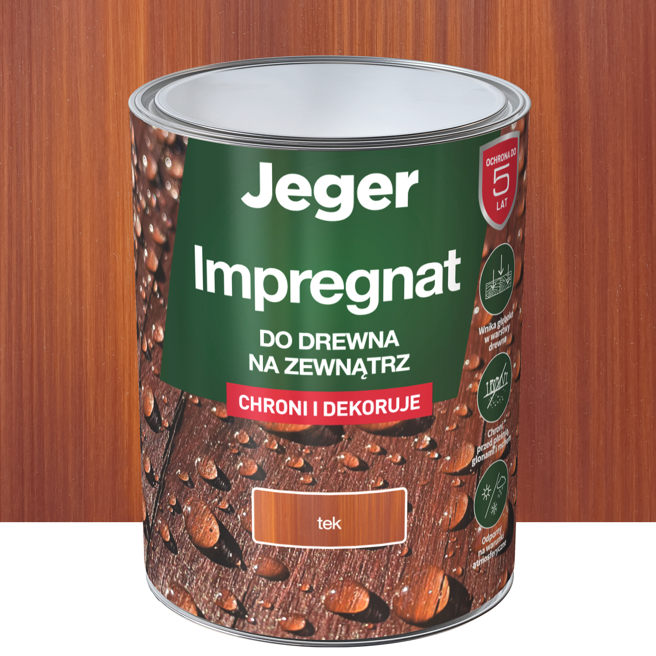 Impregnat do ochrony i dekoracji drewna Tek 5 l Jeger