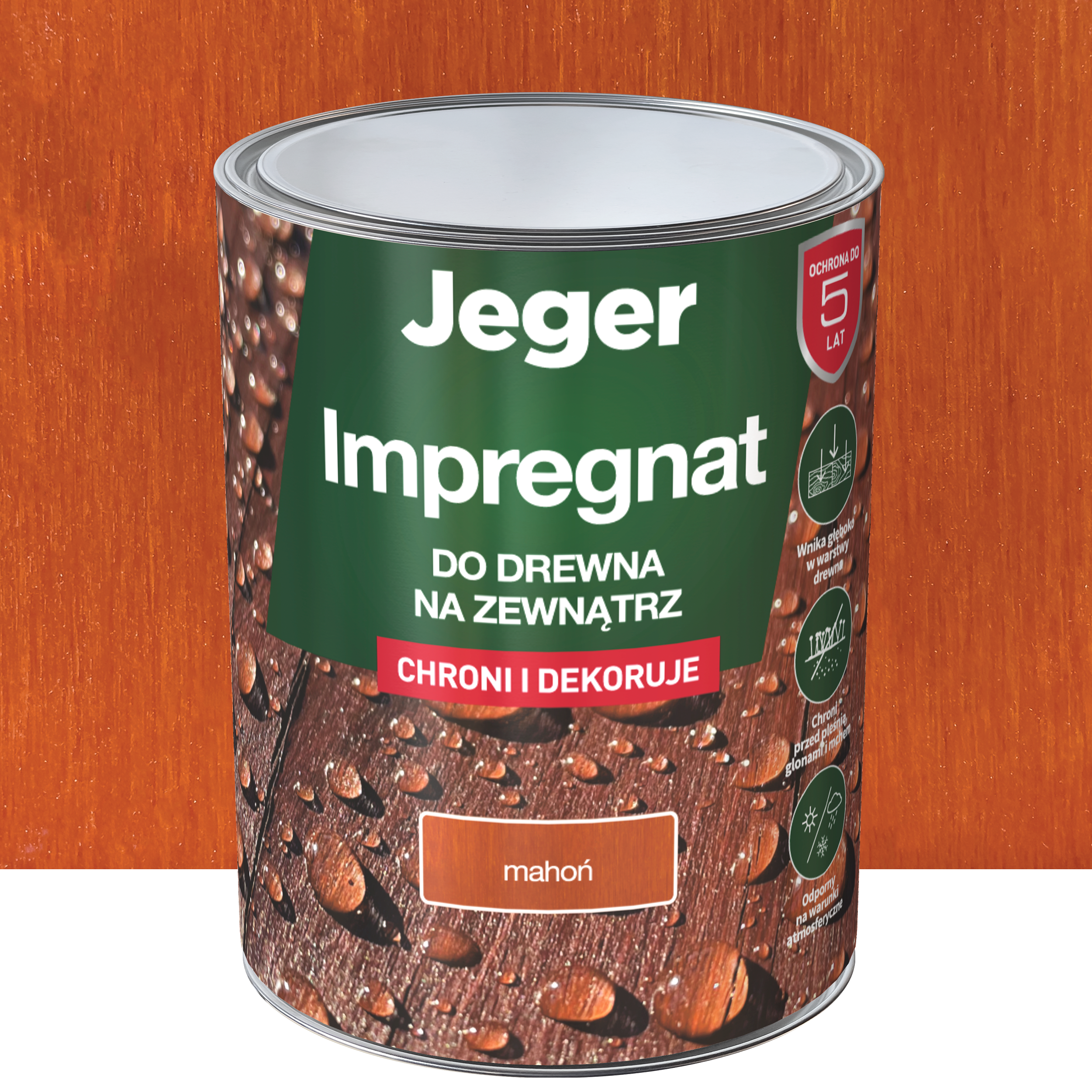 Impregnat do drewna 5 l Mahoń Jeger
