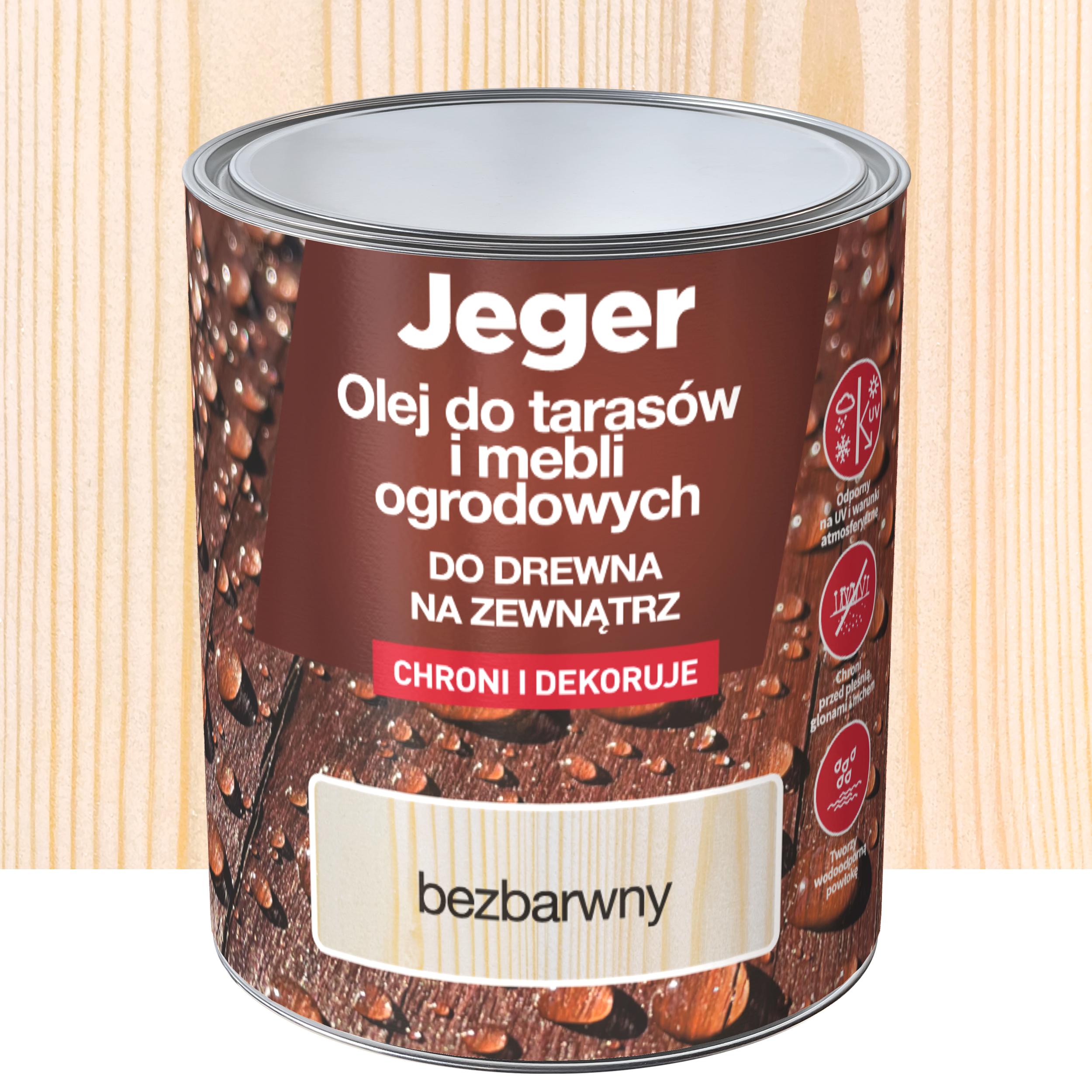 Olej do tarasów Transparentny 0.7 l Jeger