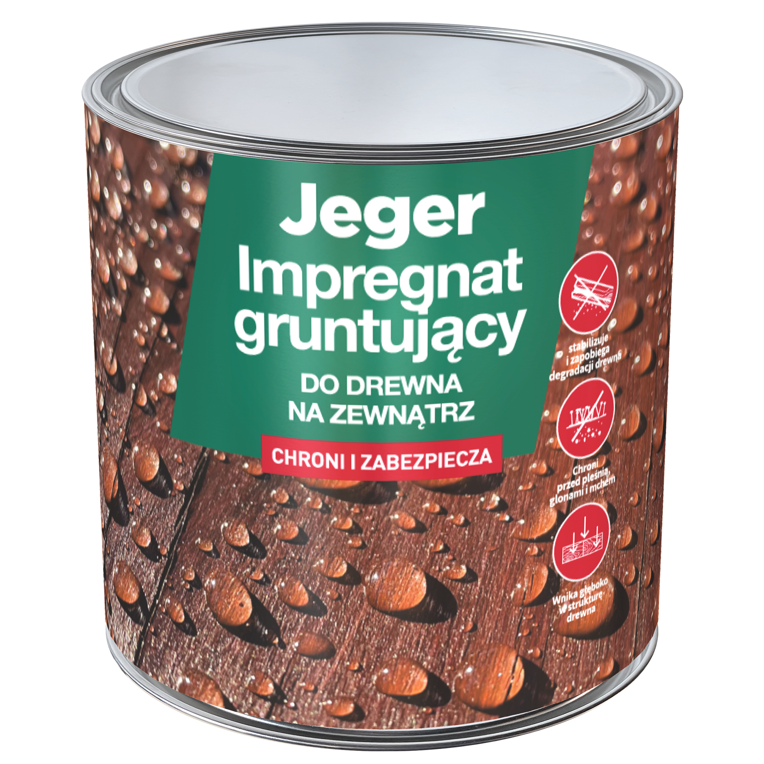 Impregnat gruntujący do drewna bezbarwna 5 l Jeger