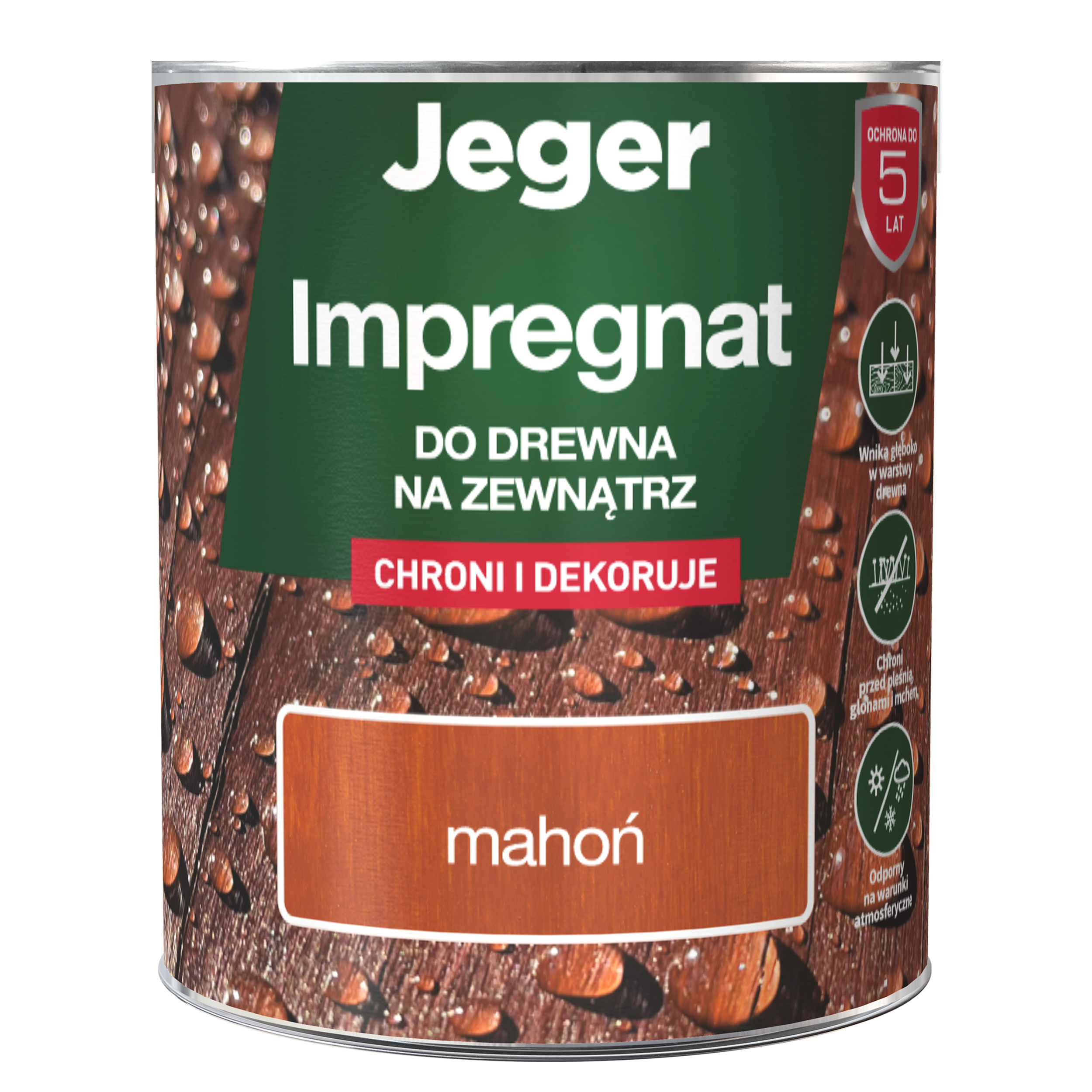 Impregnat do drewna 0.7 l Mahoń Jeger - 4