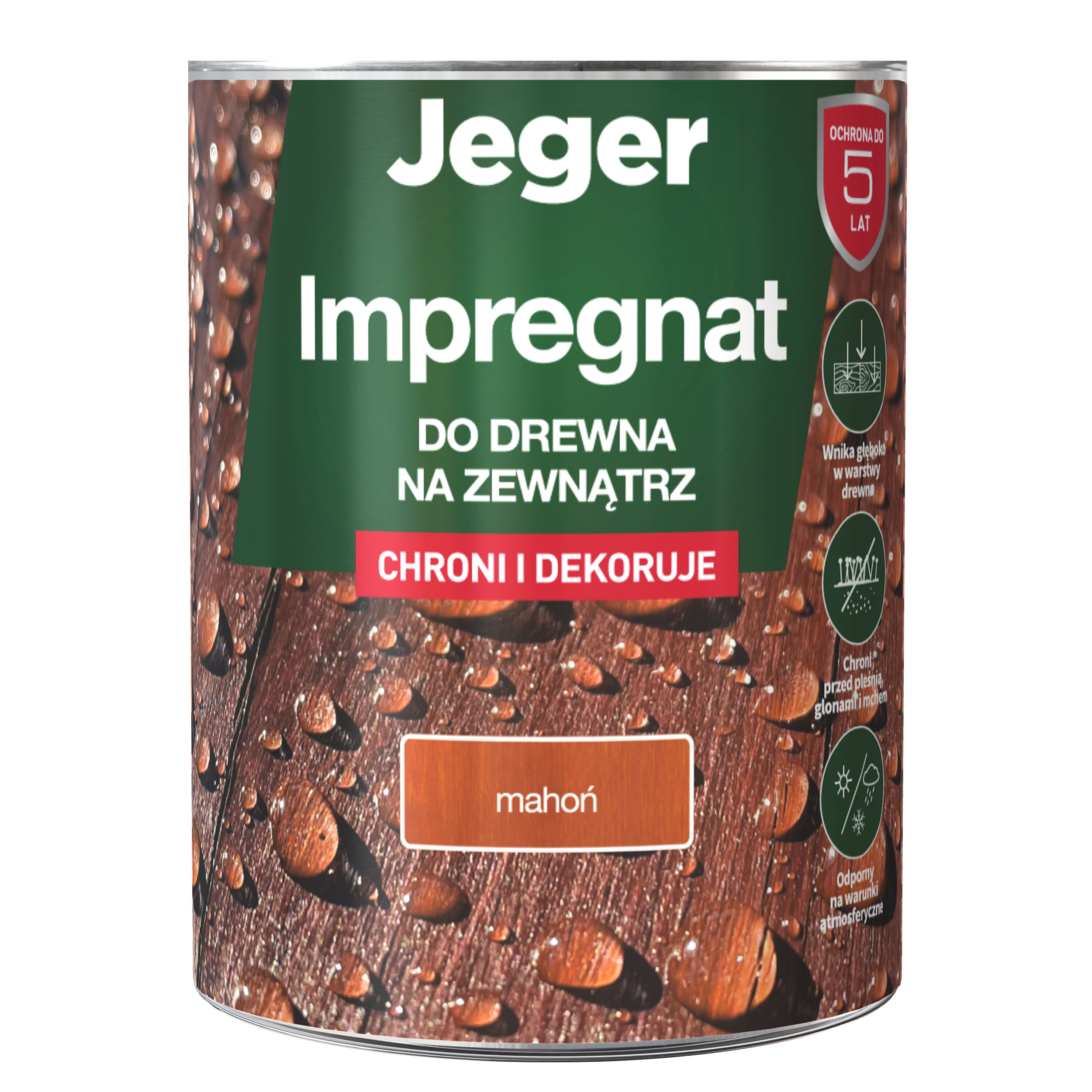 Impregnat do drewna 0.7 l Mahoń Jeger - 3
