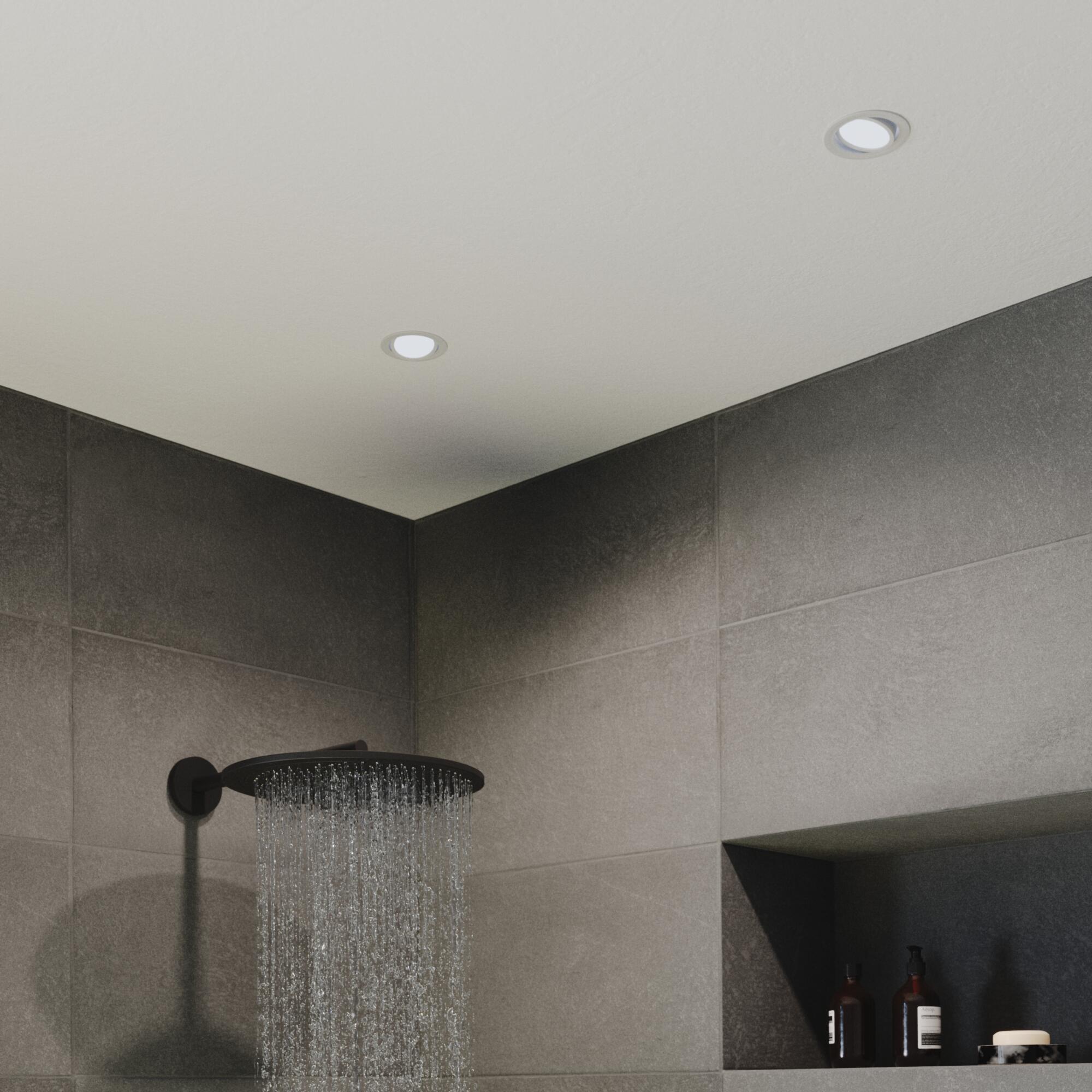 Spot LED encastré salle de bain Lindi IP65, blanc chaud/neutre, blanc Inspire - 7