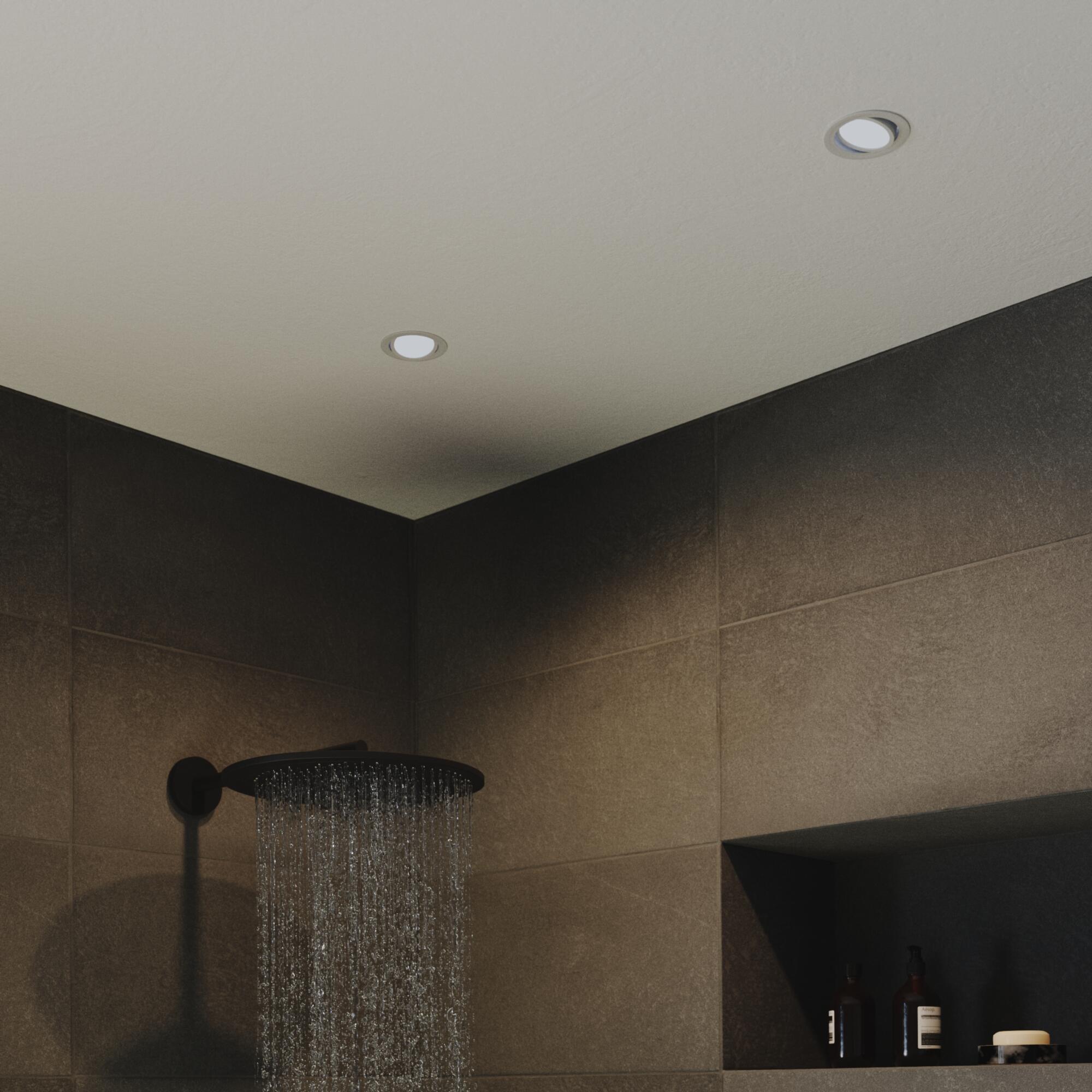 Spot LED encastré salle de bain Lindi IP65, blanc chaud/neutre, blanc Inspire - 6