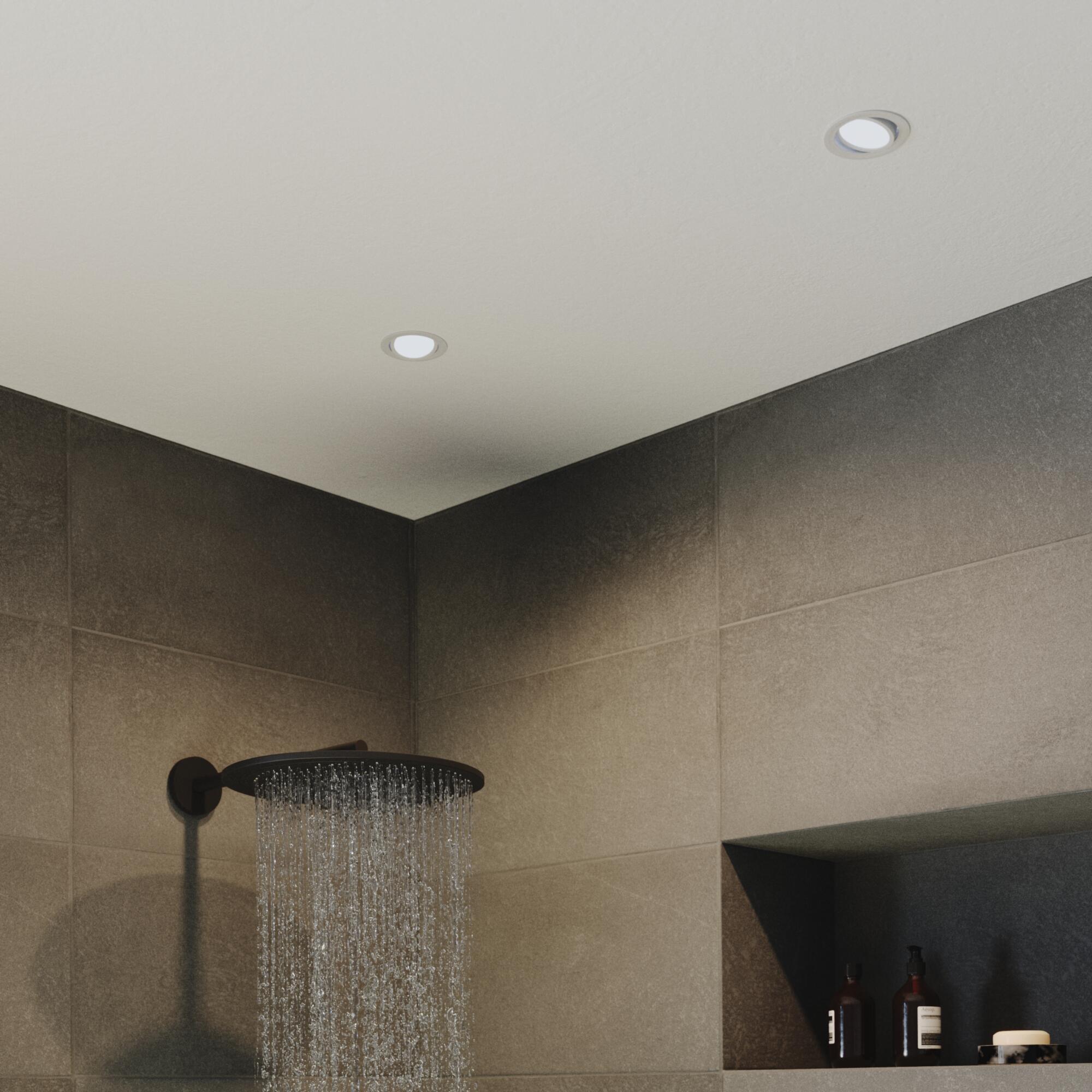 Spot LED encastré salle de bain Lindi IP65, blanc chaud/neutre, blanc Inspire - 5