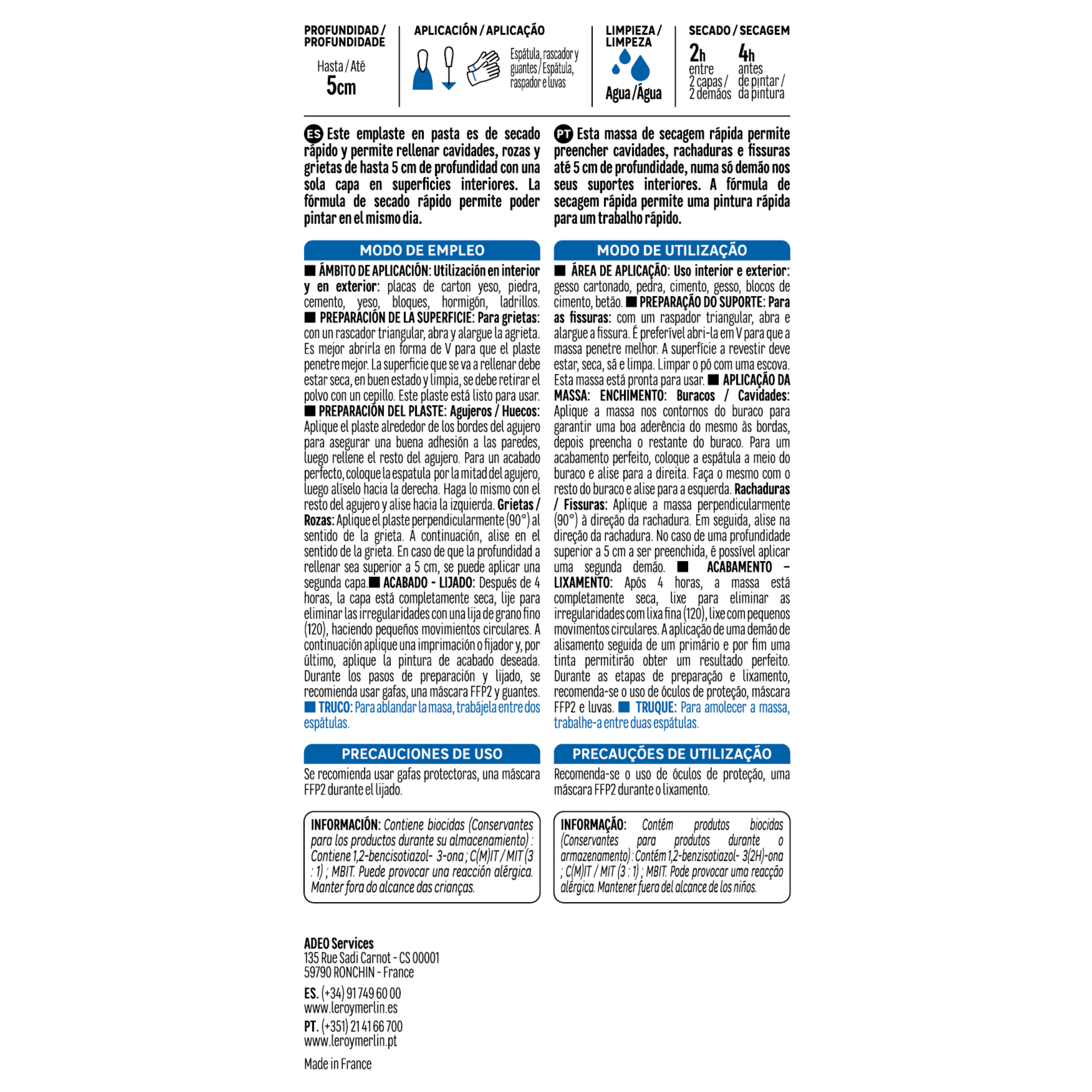 Massa de enchimento seca rápido Axton 200ml - 4