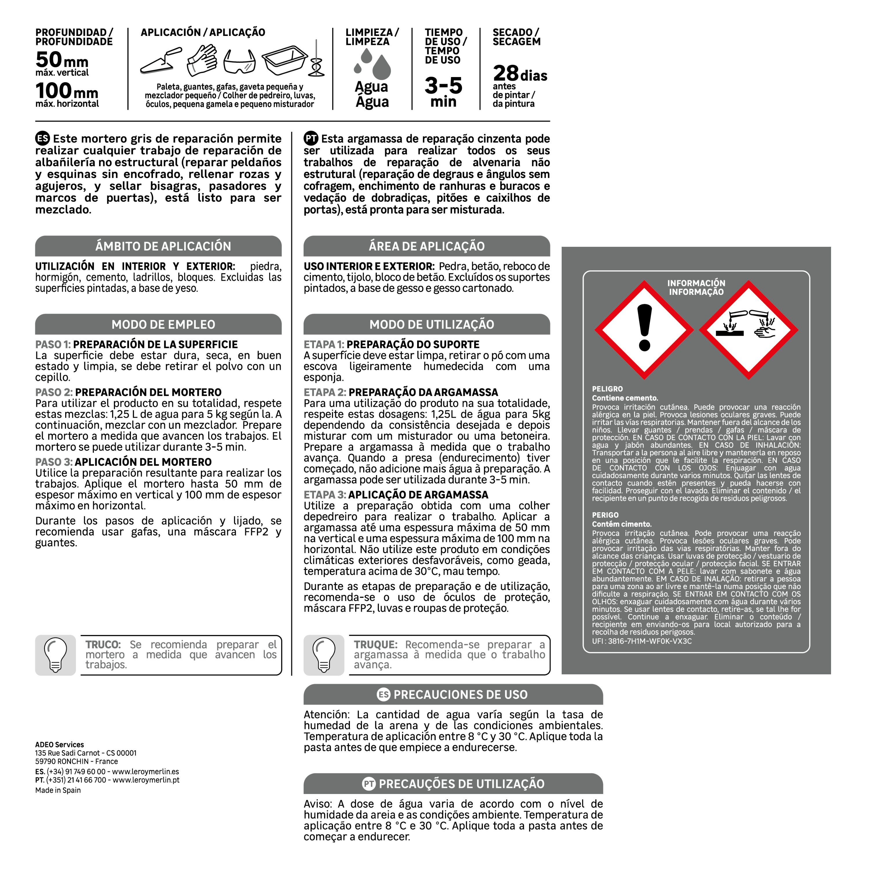 Mortero de reparación AXTON 5 kg - 2