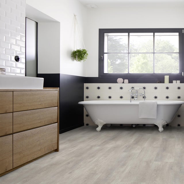 Pavimento in LVT effetto legno Sp 2 mm passaggio moderato GERFLOR Imperial pearl 2.2 m²