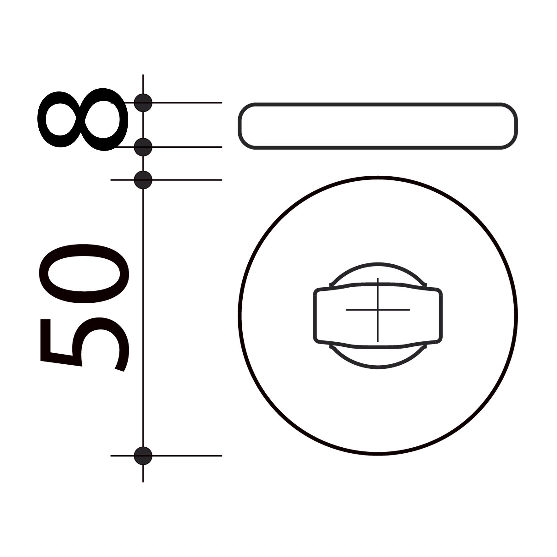 2 rosaces de fonction ALPERTEC condamnation et décondamnation alu anthracite D6 - 3