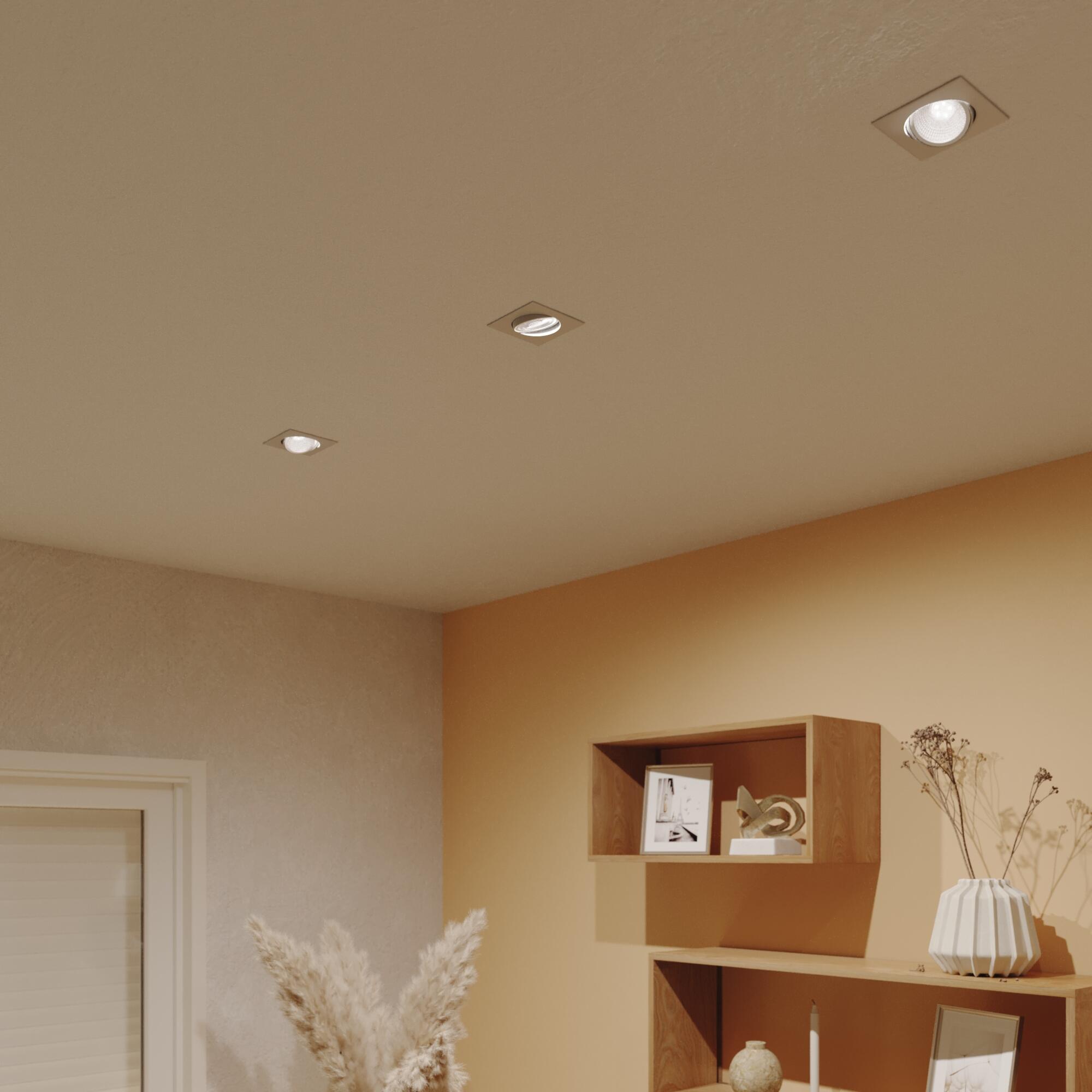 Foco de encastrar LED quadrado GU10 50w branco Inspire Davia - 3