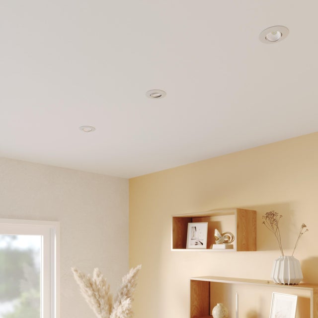 Portafaretto da incasso in alluminio DAVIA GU10 bianco tondo IP23 INSPIRE