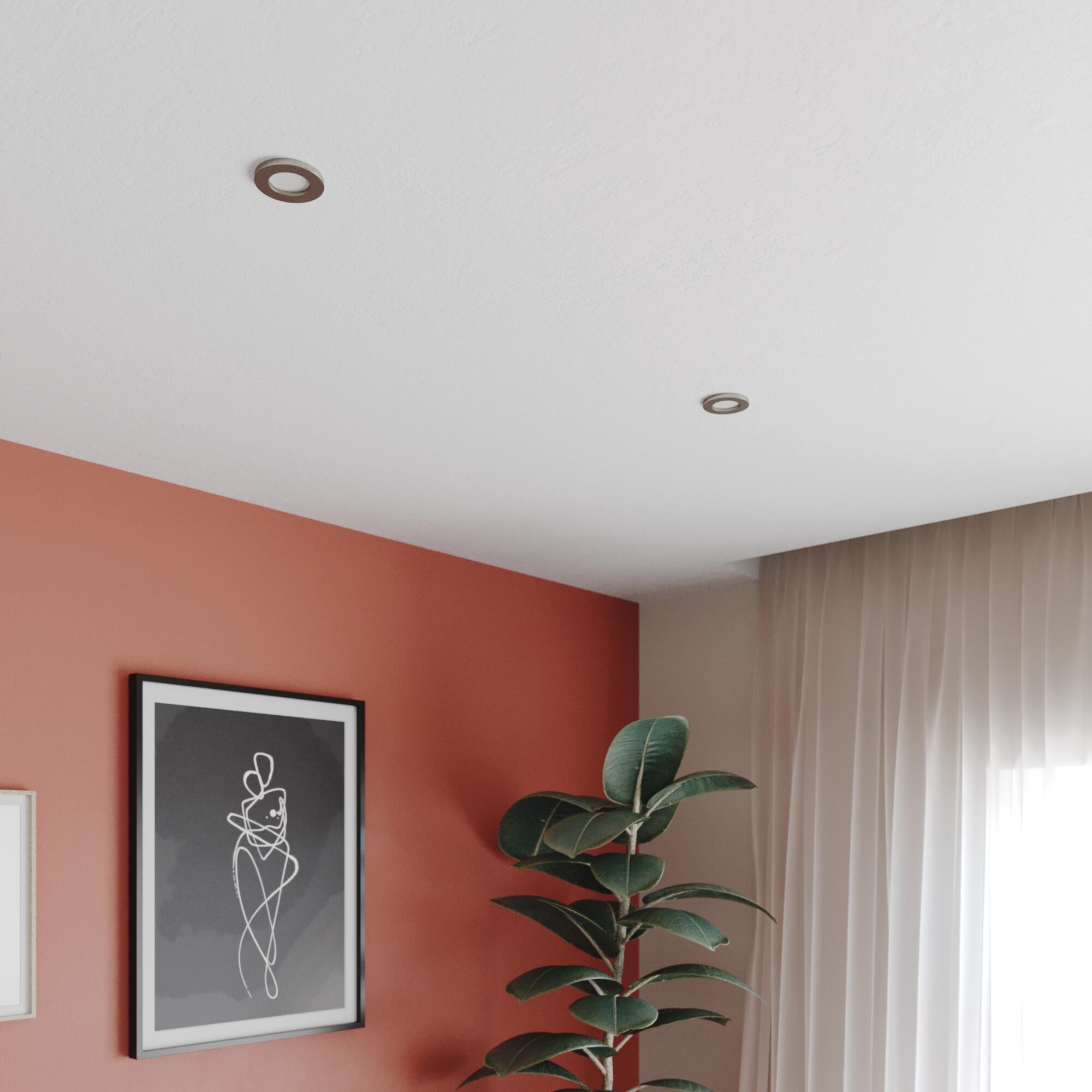 Portafaretto da incasso in alluminio LECCO GU10 grigio tondo IP65 INSPIRE - 4