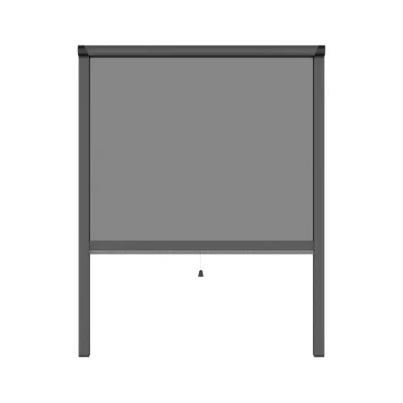 Moustiquaire H.160xl.125cm enroulement vertical pour fenêtre MOUSTIKIT alu gris - 4