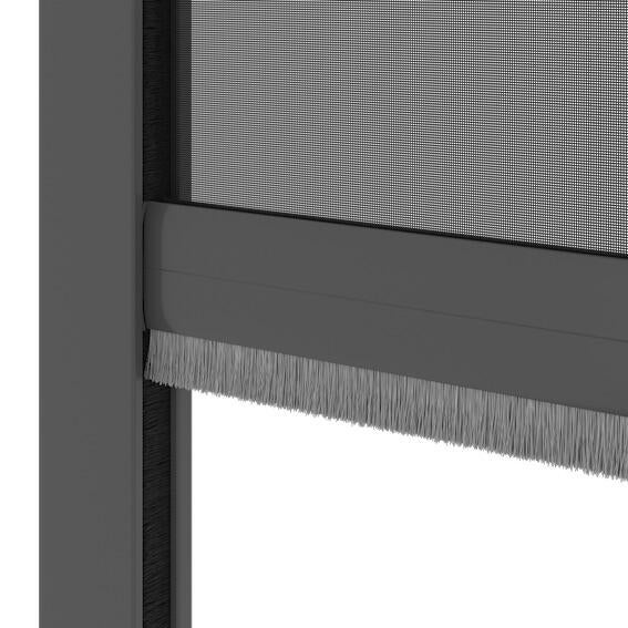 Moustiquaire H.160xl.125cm enroulement vertical pour fenêtre MOUSTIKIT alu gris - 6
