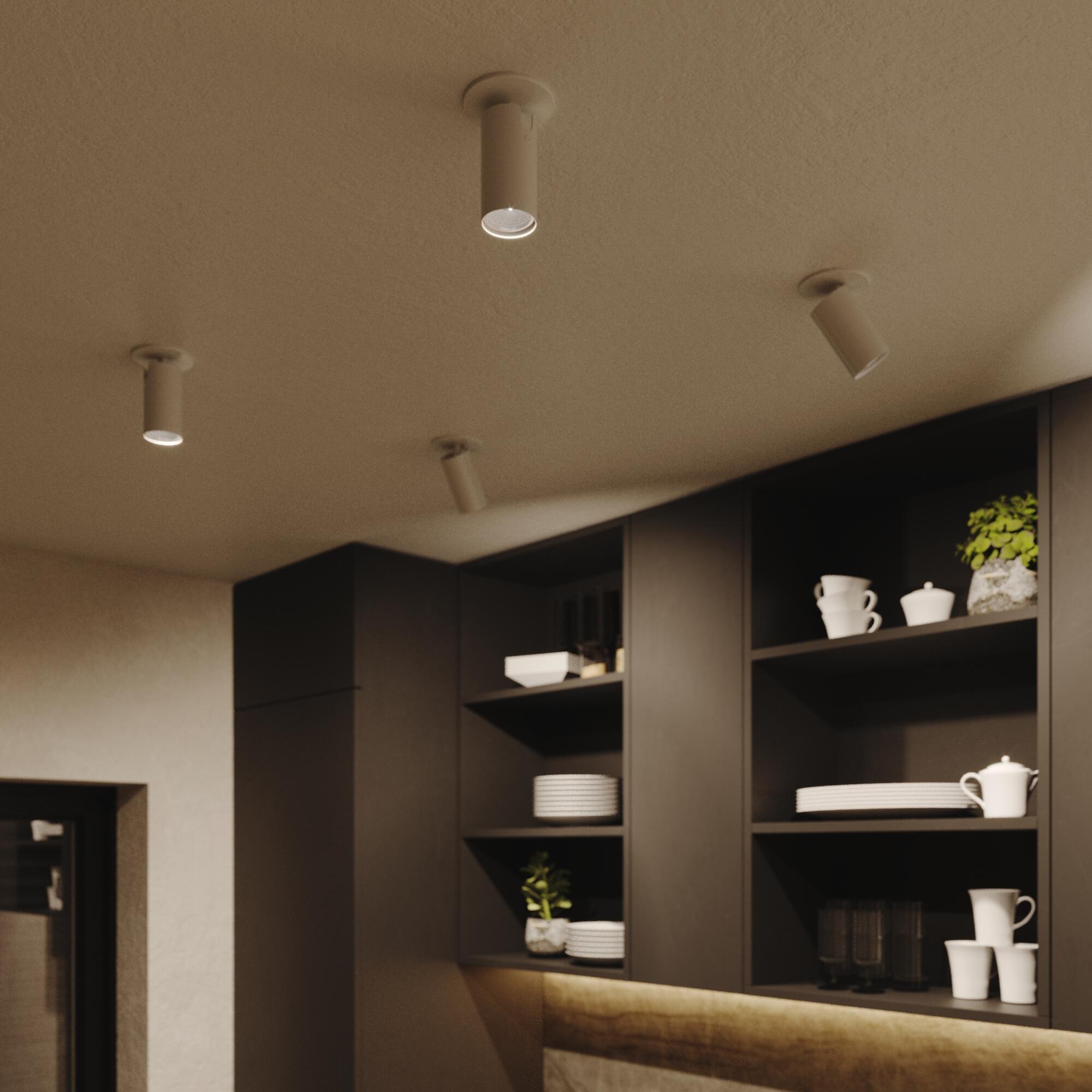 Spot à fixer gu10, essentiel métal blanc INSPIRE Ubla D.9 cm - 4