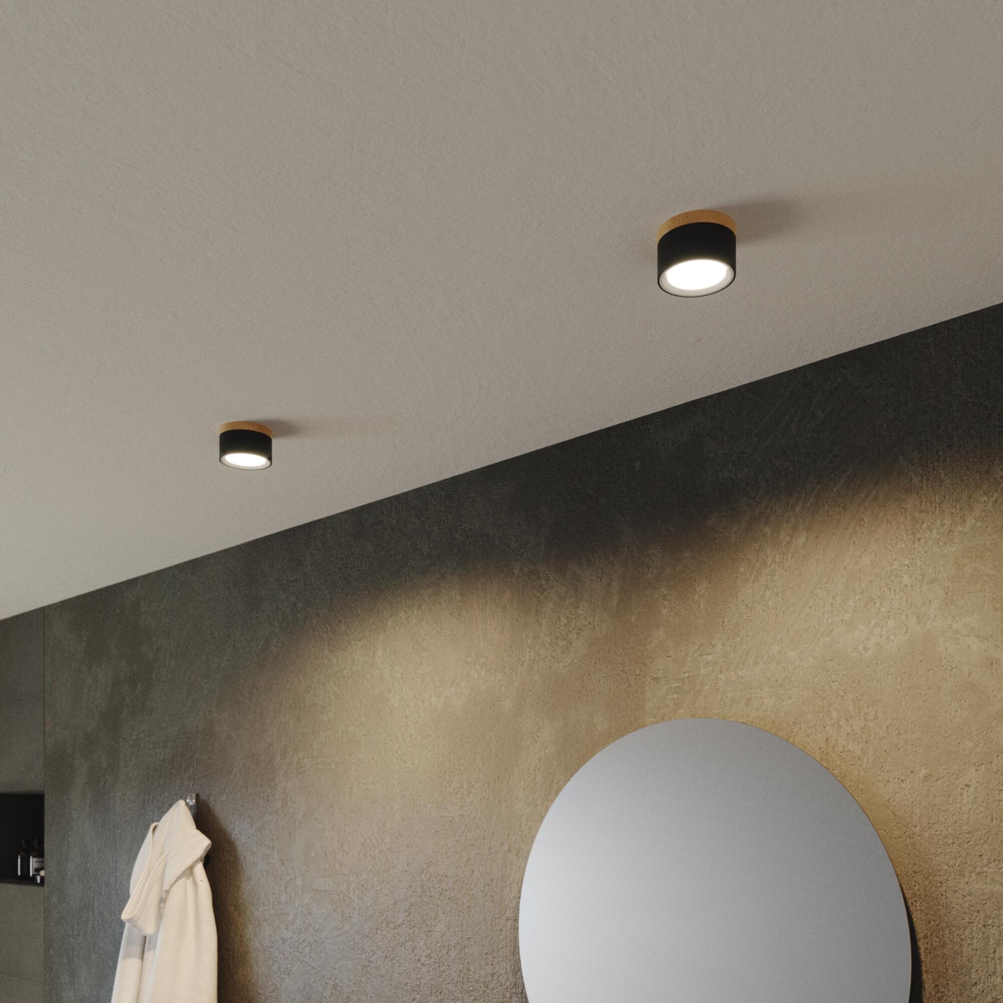 Spot à fixer module led, nature métal noir bois INSPIRE Tori D.10 cm - 4