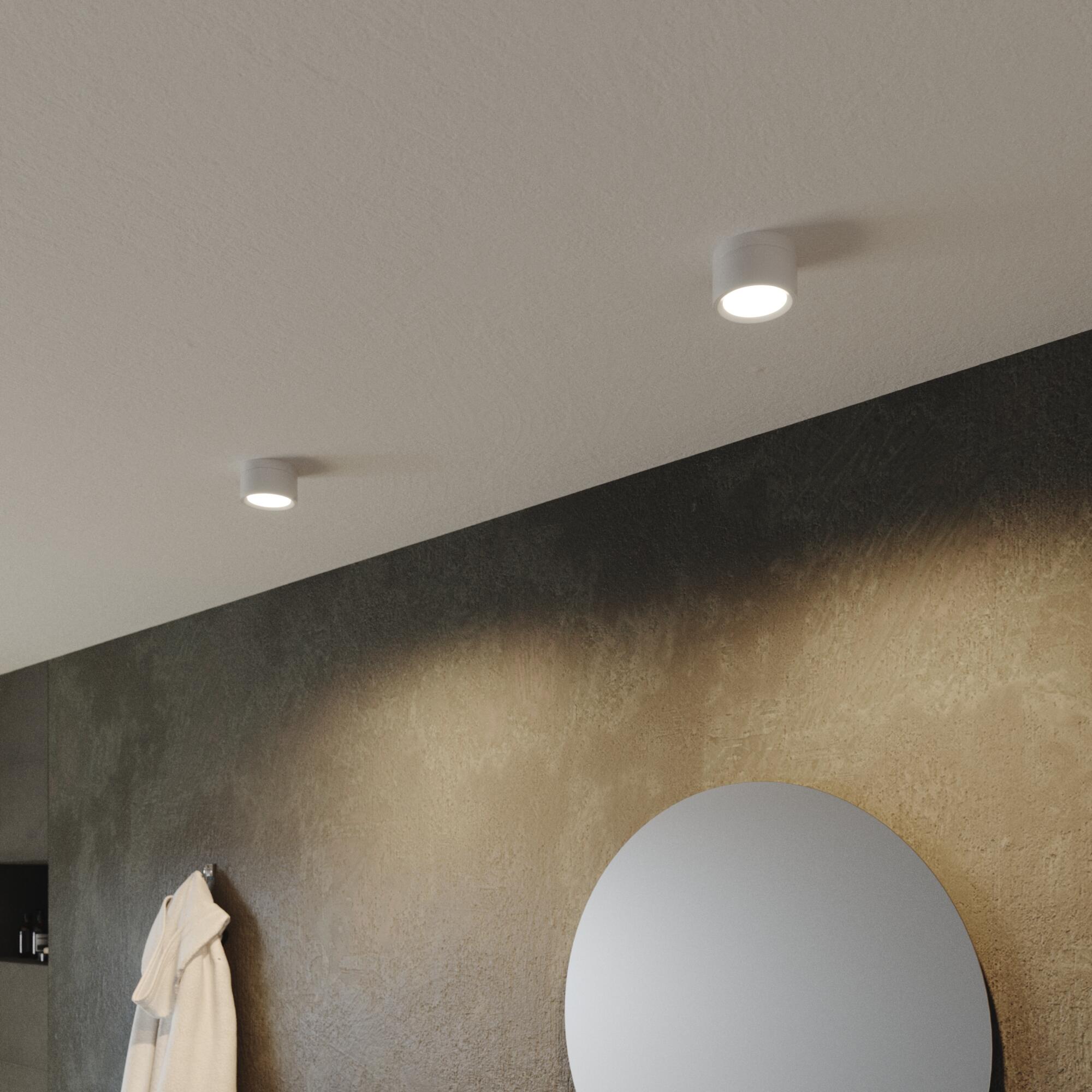 Spot à fixer Led D10 cm, variations blanc et intensité, métal blanc INSPIRE Tori - 4