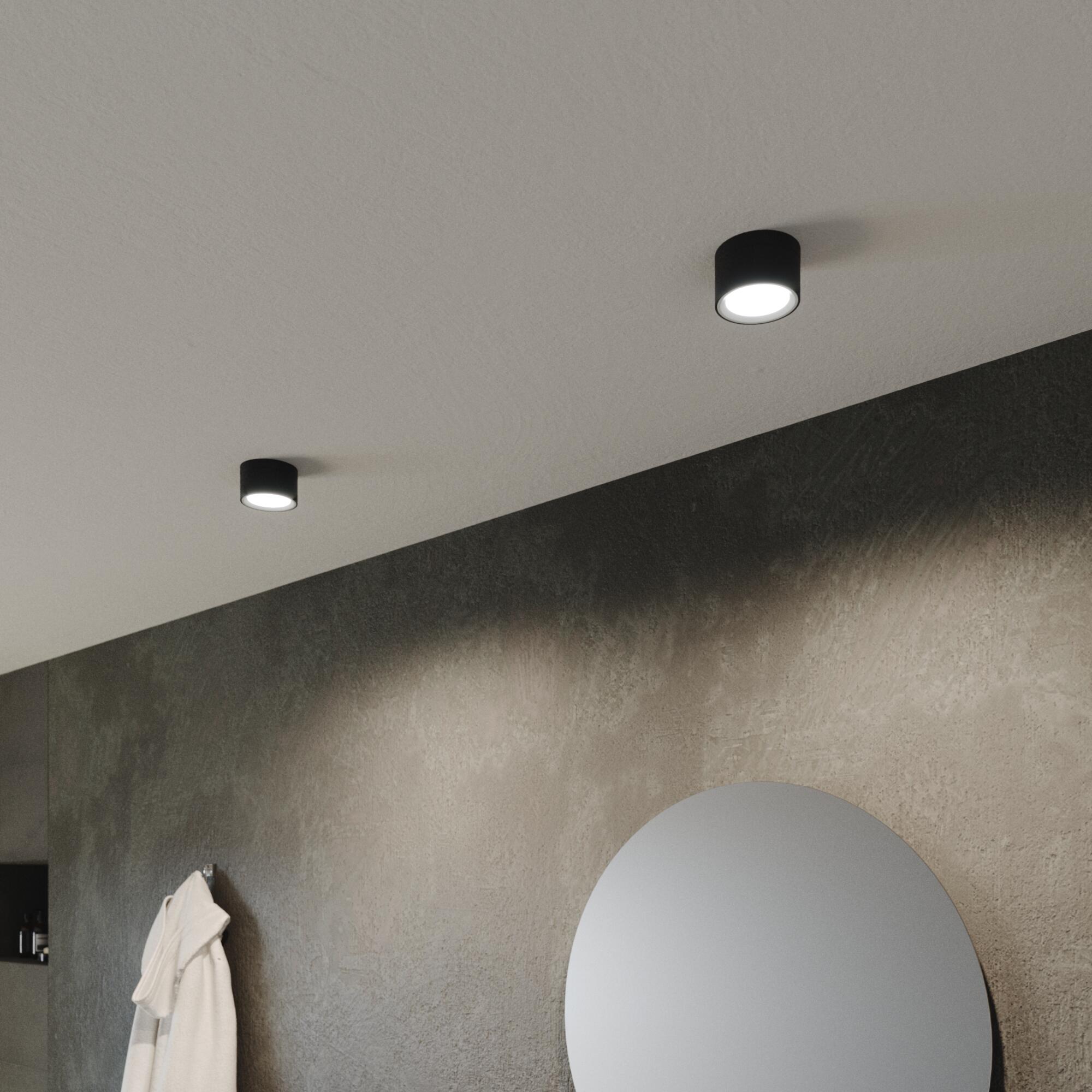 Spot à fixer module led, essentiel métal noir INSPIRE Tori D.10 cm - 6