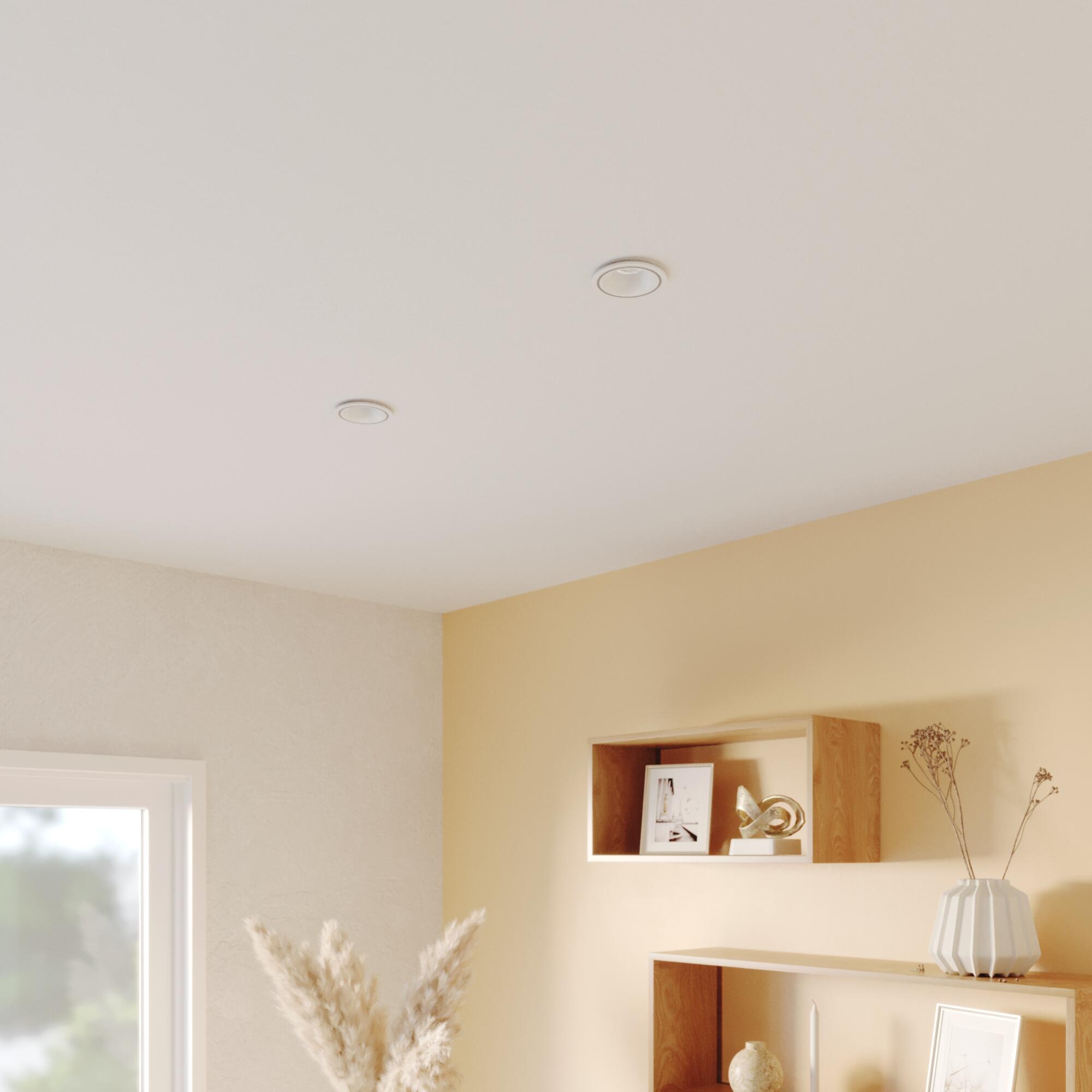 Downlight empotrable blanco redondo ranurado compatible con bombilla GU10 INSPIRE Kampi ø10.1 cm IP20 - Foco empotrable para techos - 3