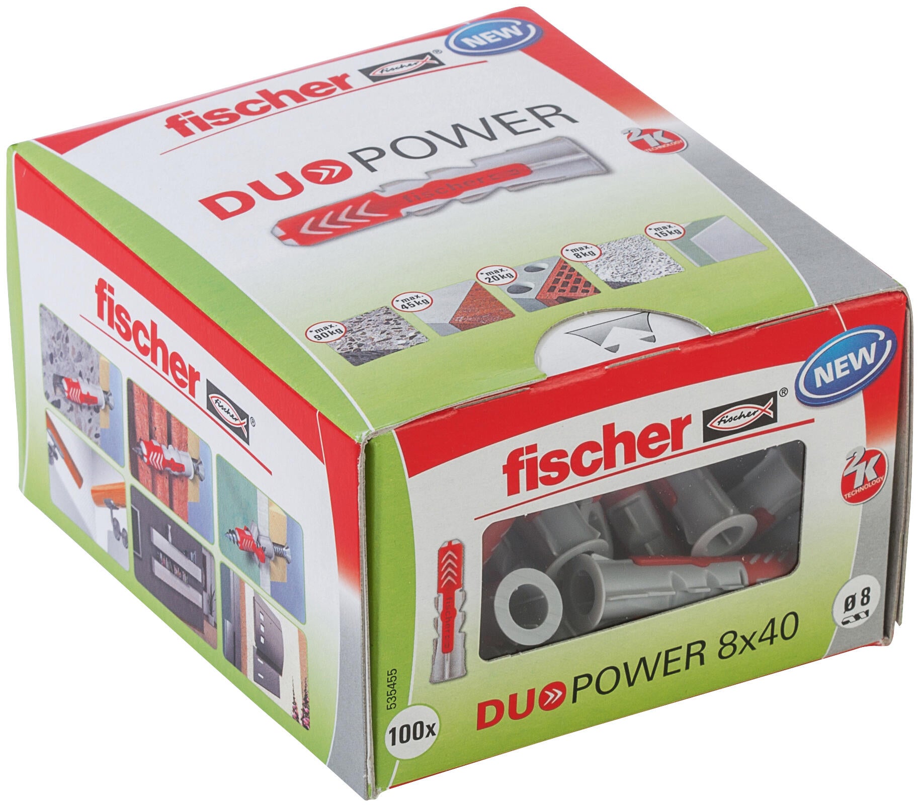 100 tacos multimaterial FISCHER DUOPOWER, ø 8 x L. 40 mm - 3