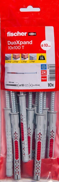 Cheville murale avec vis duoxpand 563122 FISCHER x L.100 mm