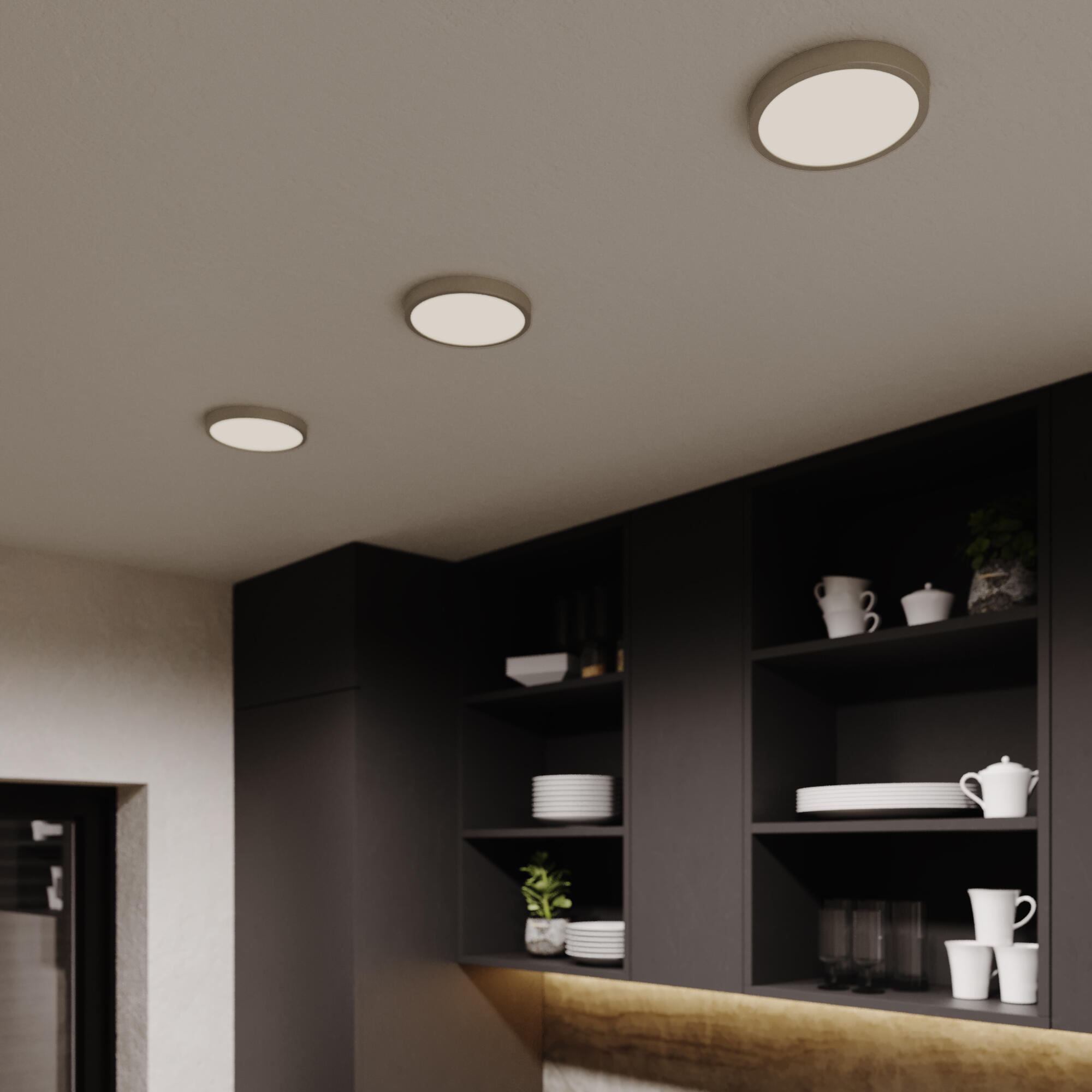 Kit 1 spot à fixer Sanoa module led blanc chaud/neutre D17 rond acier INSPIRE - 6