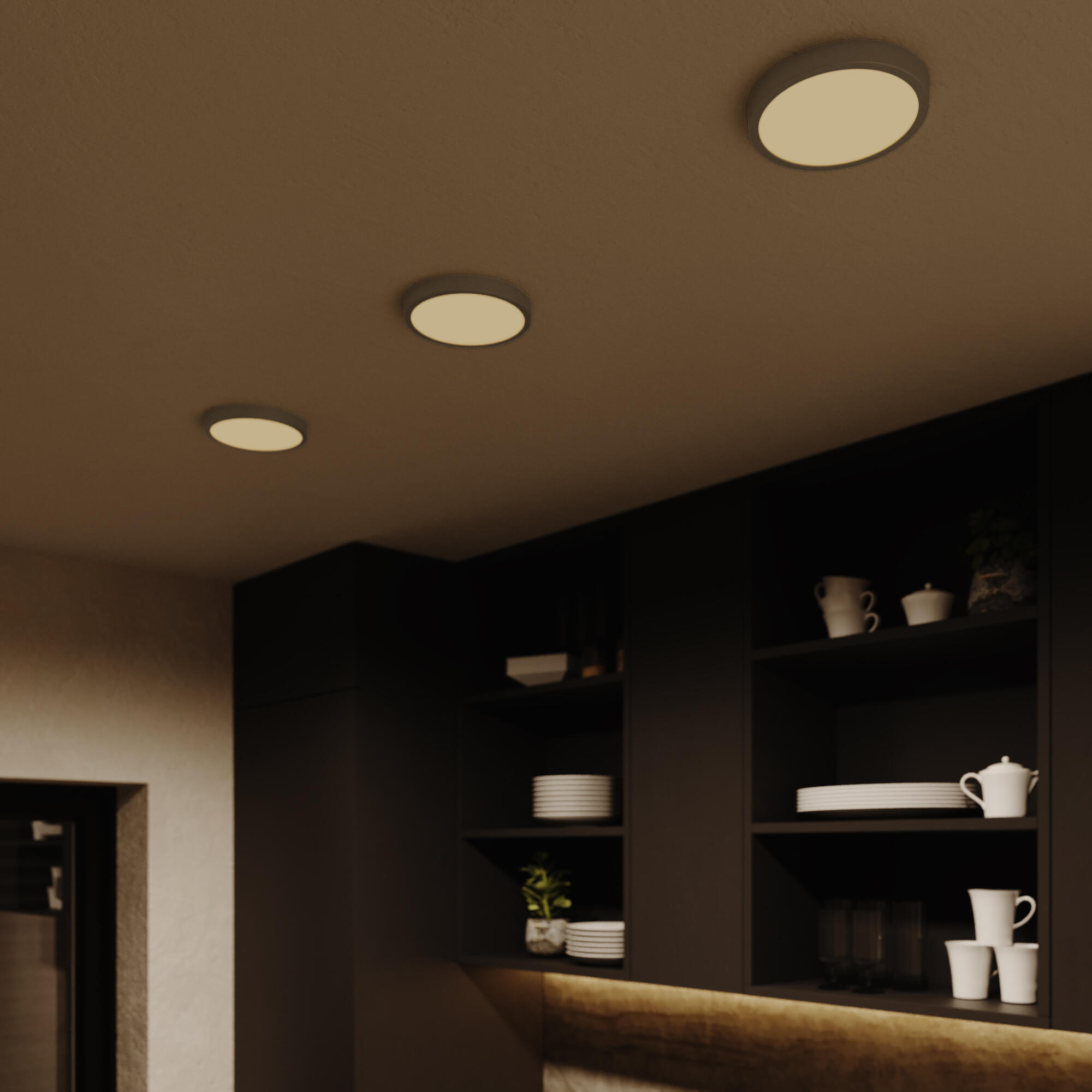 Kit 1 spot à fixer Sanoa module led blanc chaud/neutre D17 rond acier INSPIRE - 5