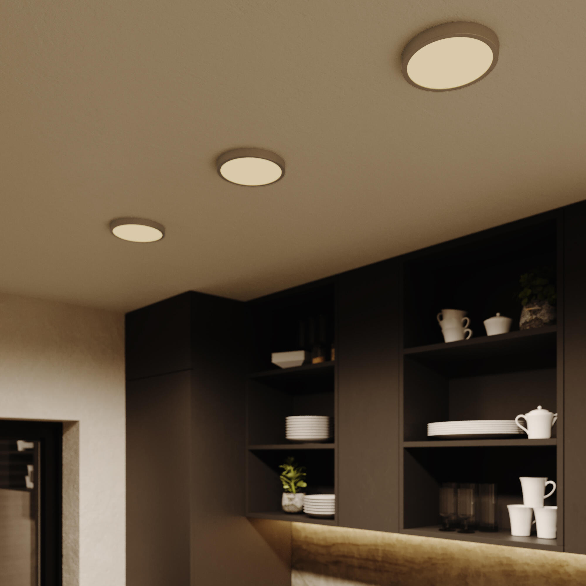 Kit 1 spot à fixer Sanoa module led blanc chaud/neutre D17 rond acier INSPIRE - 4