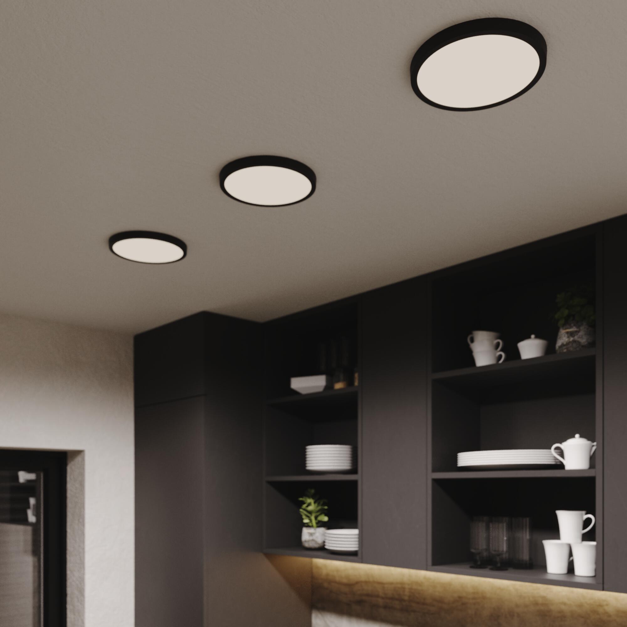Spot à fixer LED Sanoa, D.17 cm, variations blancs et intensité, INSPIRE noir - 7