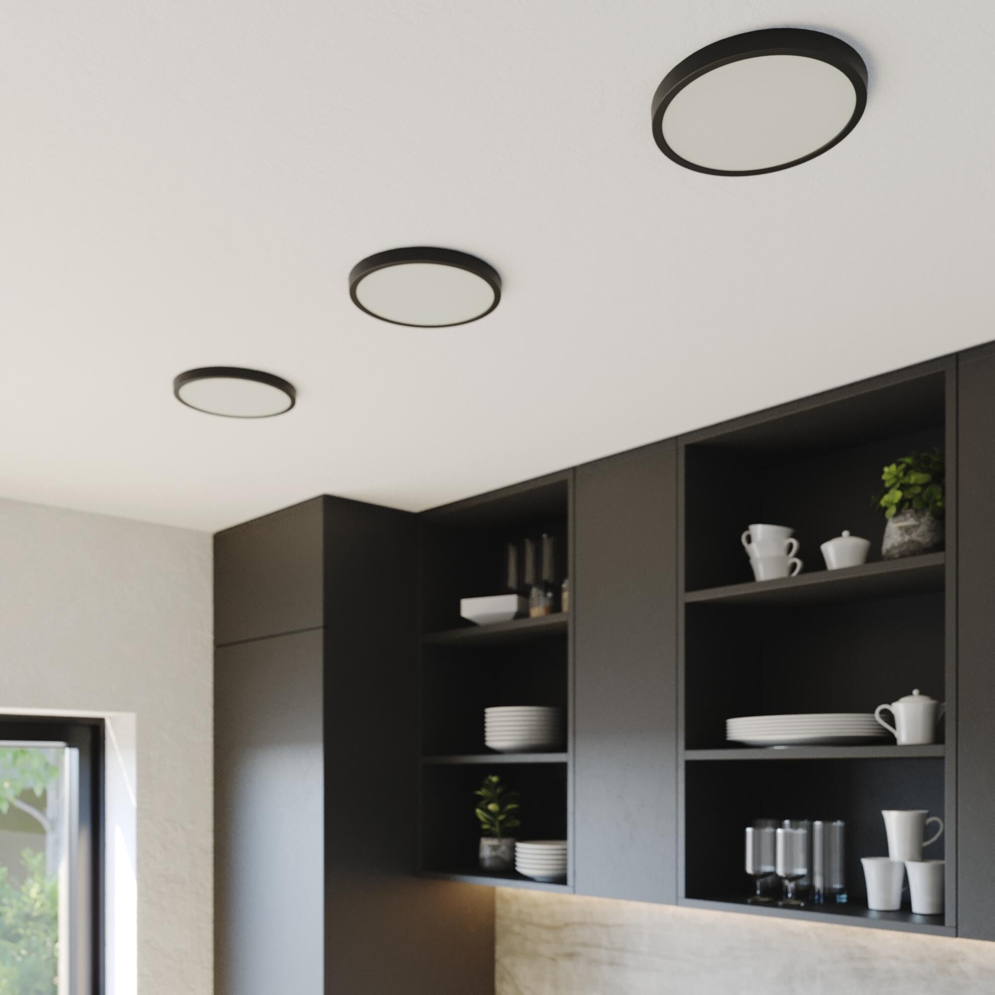 Spot à fixer LED Sanoa, D.17 cm, variations blancs et intensité, INSPIRE noir - 6