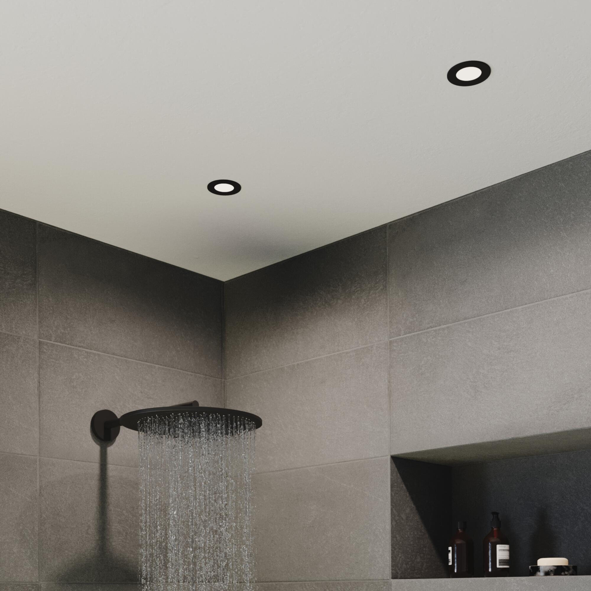 Faretto da incasso con fonte luminosa fisso Modulo LED INSPIRE nero  Ø 8.5 cm Luce bianco caldo - 4