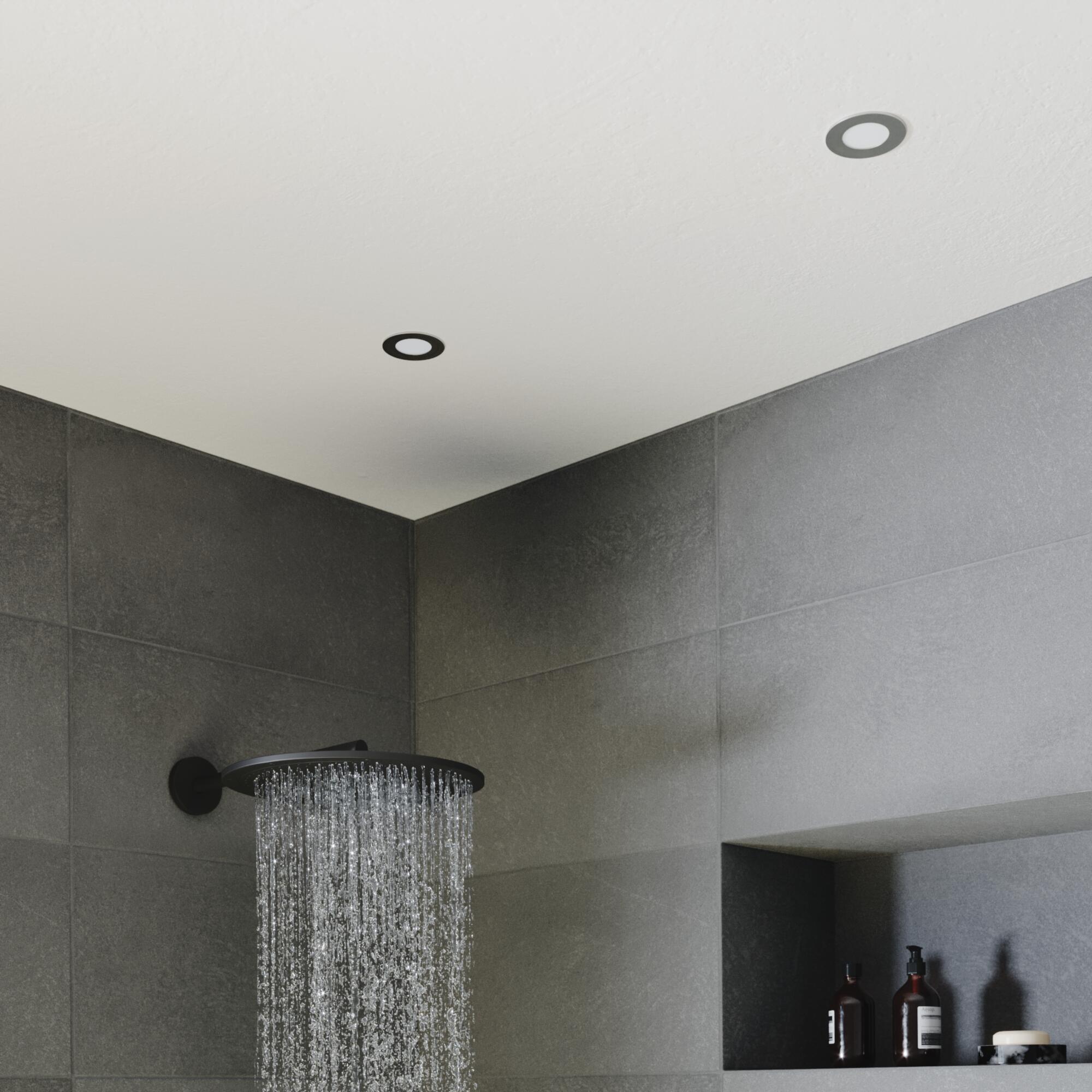 3 spots LED encastré salle de bain Kilia IP65, blanc chaud/neutre, acier Inspire - 4