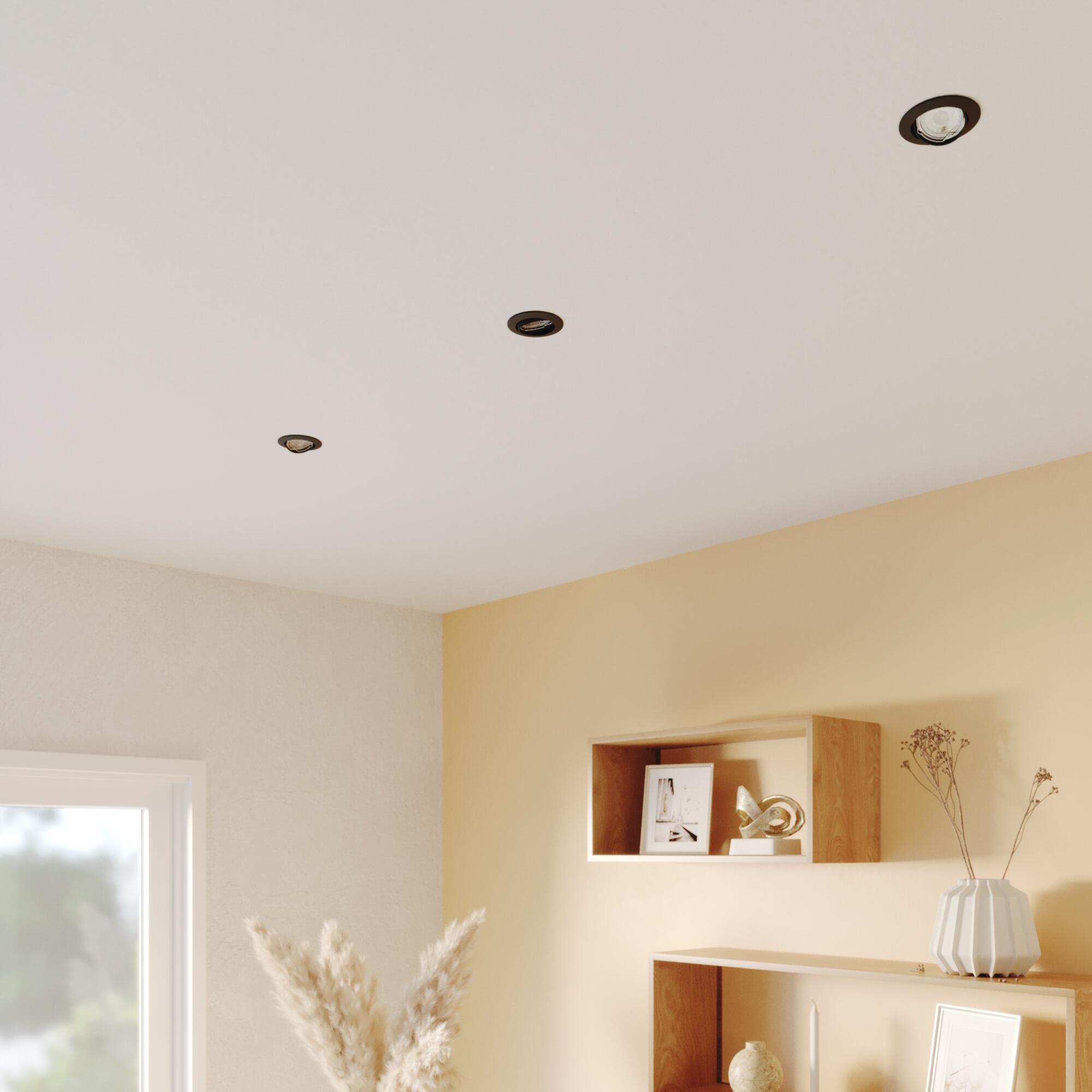 Oprawa wpuszczana oczko Clane 3 szt. GU10 450 lm 3.9W neutralna barwa 8.2 cm czarna IP20 Inspire - 2