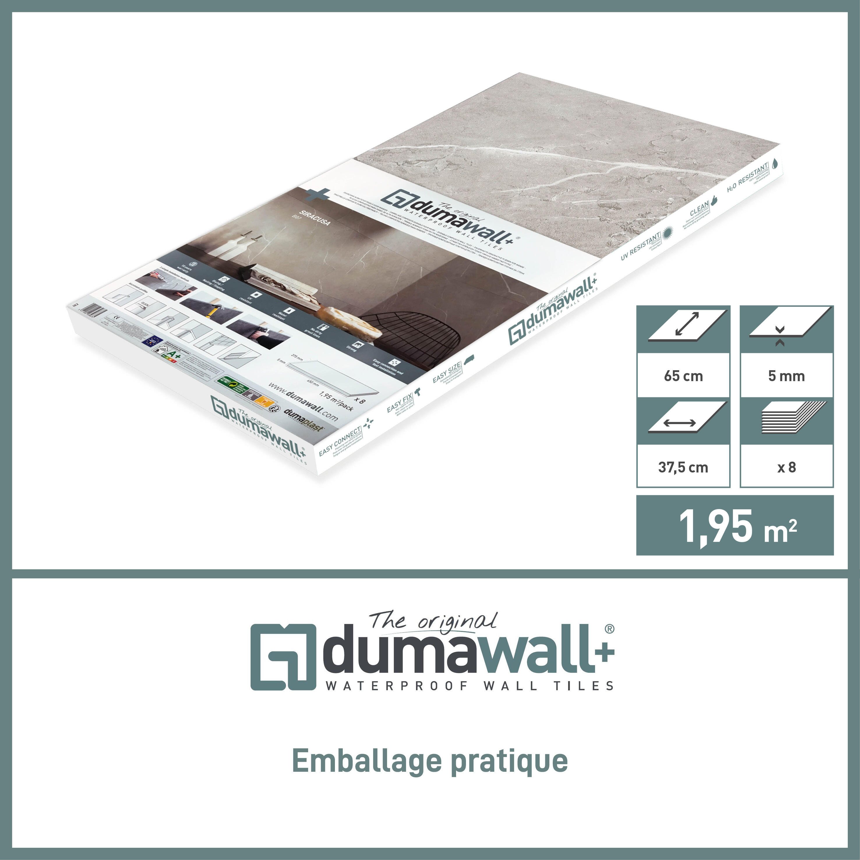 Dalle murale PVC Faro DUMAWALL, L.65 x l.37.5 cm, Ep.5 mm - 10