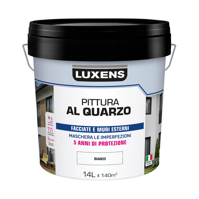 Pittura al quarzo antigoccia LUXENS bianco, ruvido opaco, 14 l