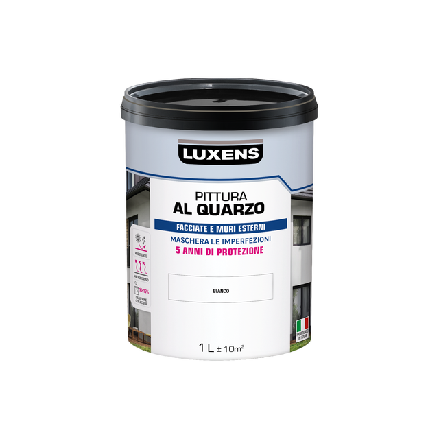 Pittura al quarzo antigoccia LUXENS bianco, ruvido opaco, 1 l
