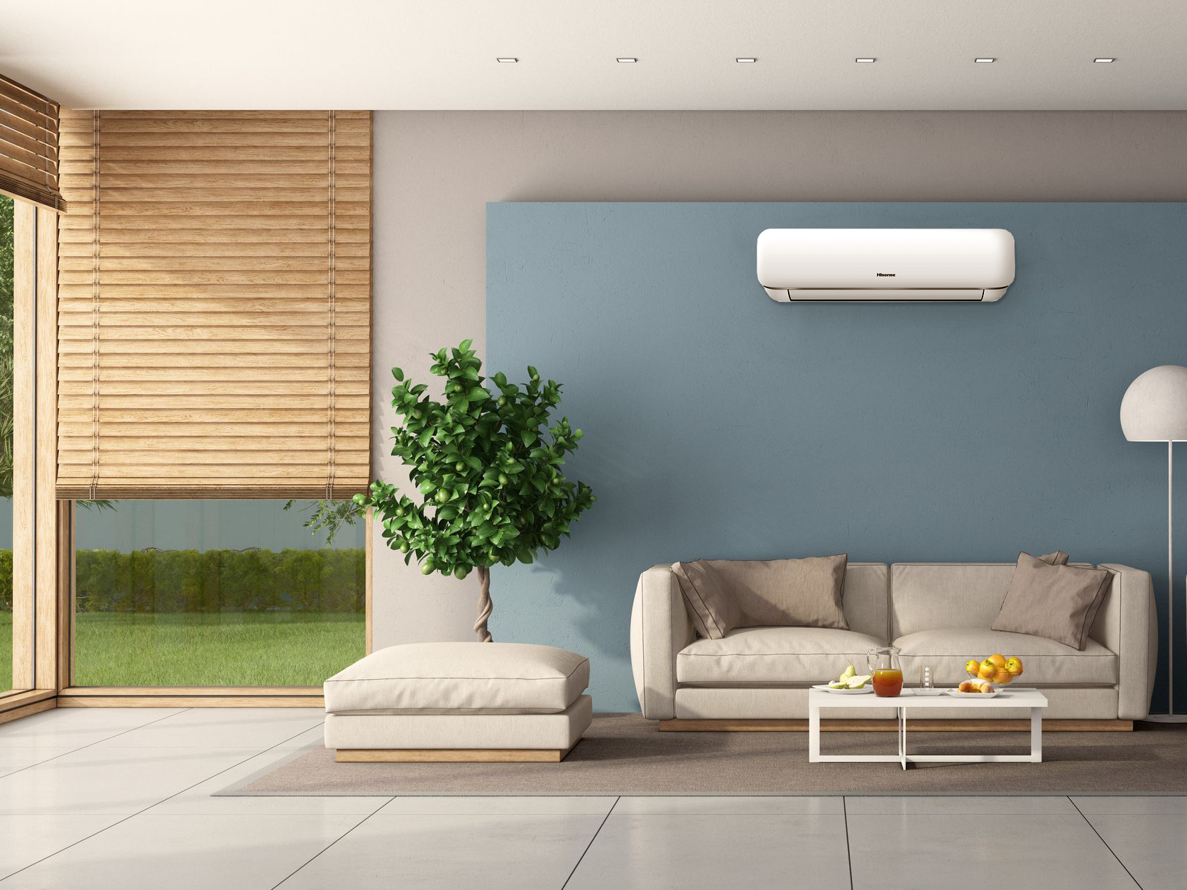 Condizionatore a muro multisplit inverter dual HISENSE Dual Mini Apple Pro 9K 12K classe raffreddamento A++, classe di riscaldamento A+, bianco - 2