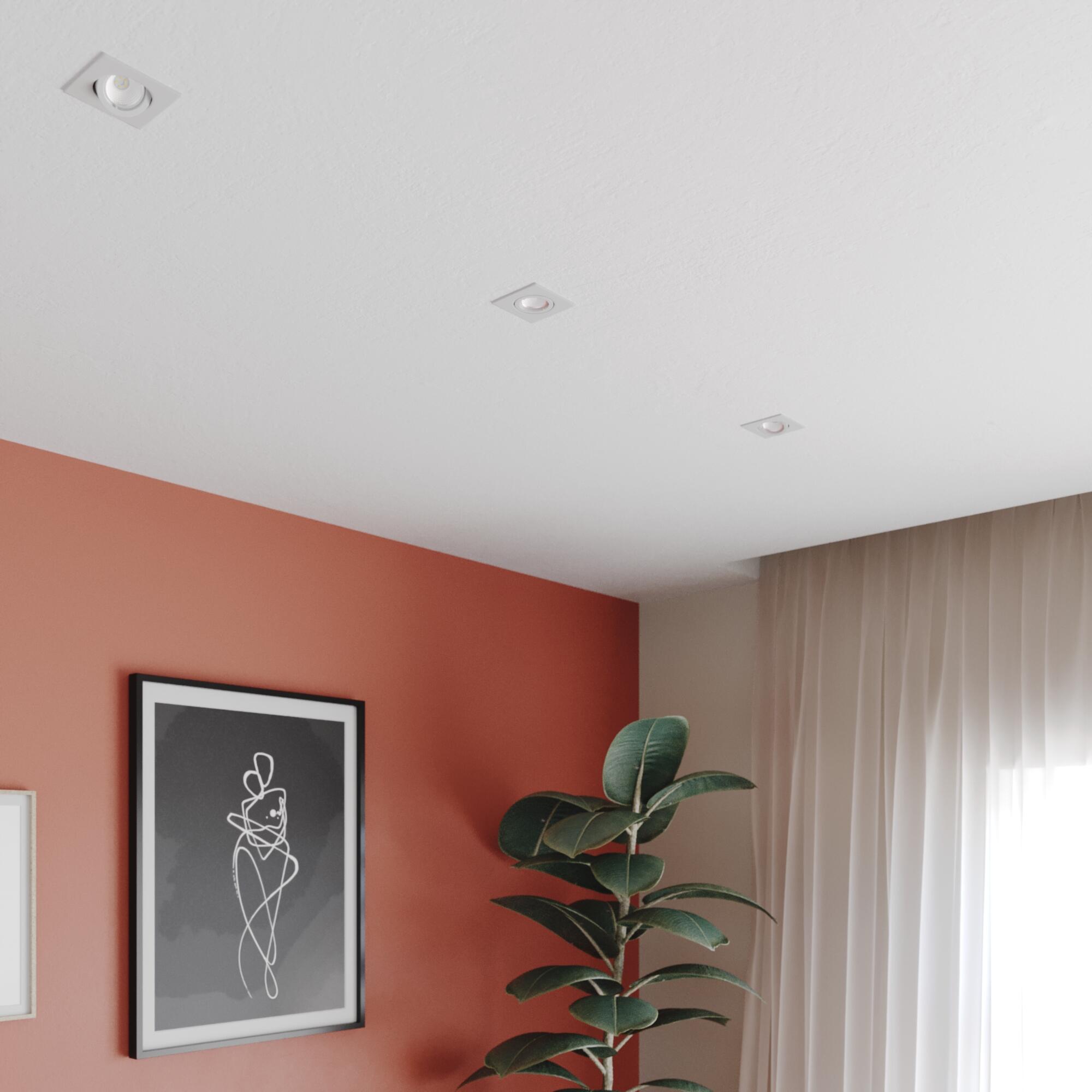 Foco de encastrar INSPIRE BAMA LED QUADRADO GU10 50W - 7