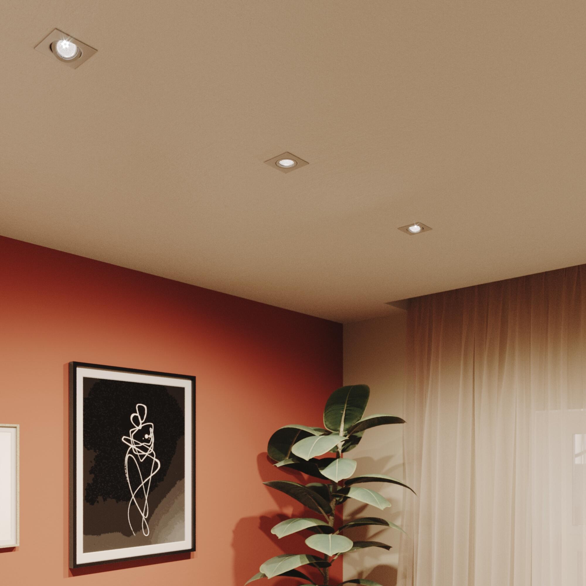 Foco de encastrar INSPIRE BAMA LED QUADRADO GU10 50W - 6