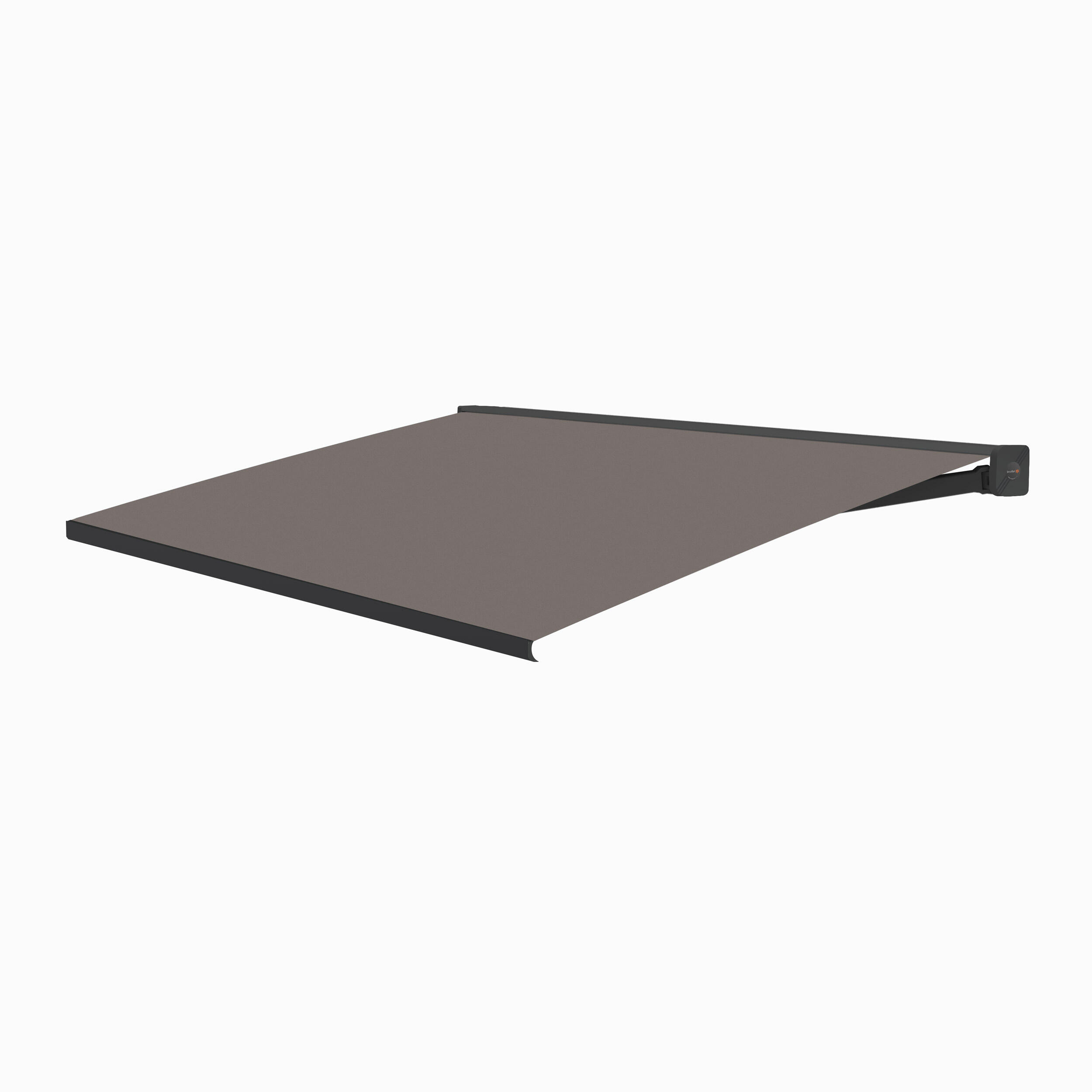 Toldo brazo extensible terraza memphis motorizado cofre gris tela gris 6x3m