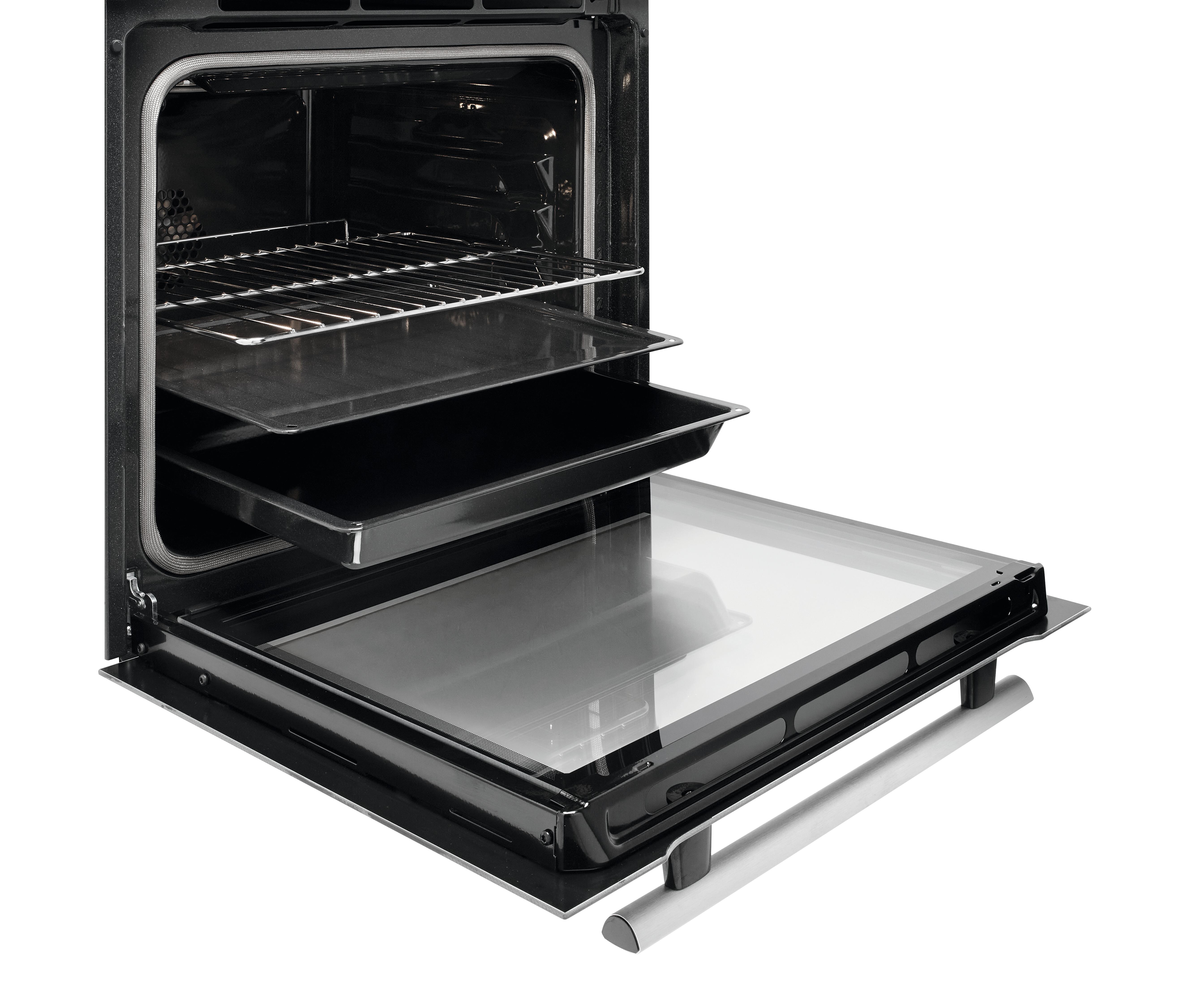 Four chaleur tournante brassée, pyrolyse, BRANDT BKFP243X, Inox - 6