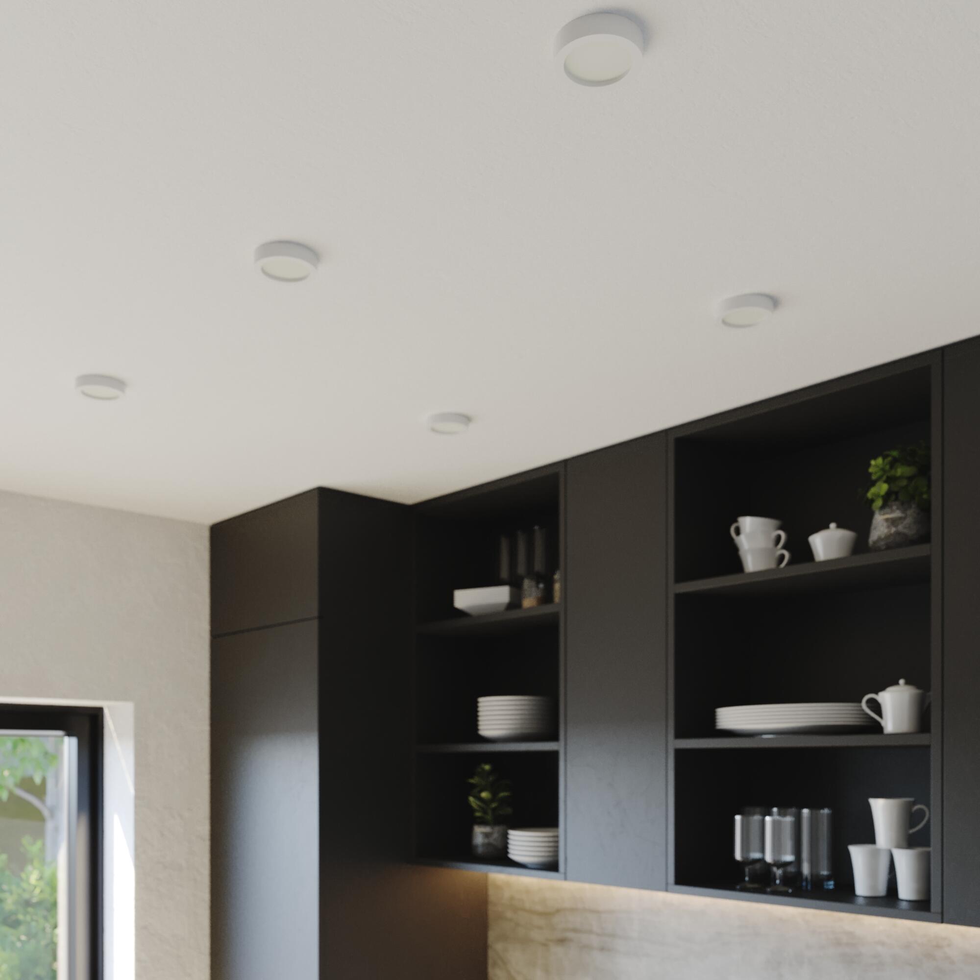 Kit 1 spot à fixer Sanoa module led blanc chaud/neutre D8.5 rond blanc INSPIRE - 6