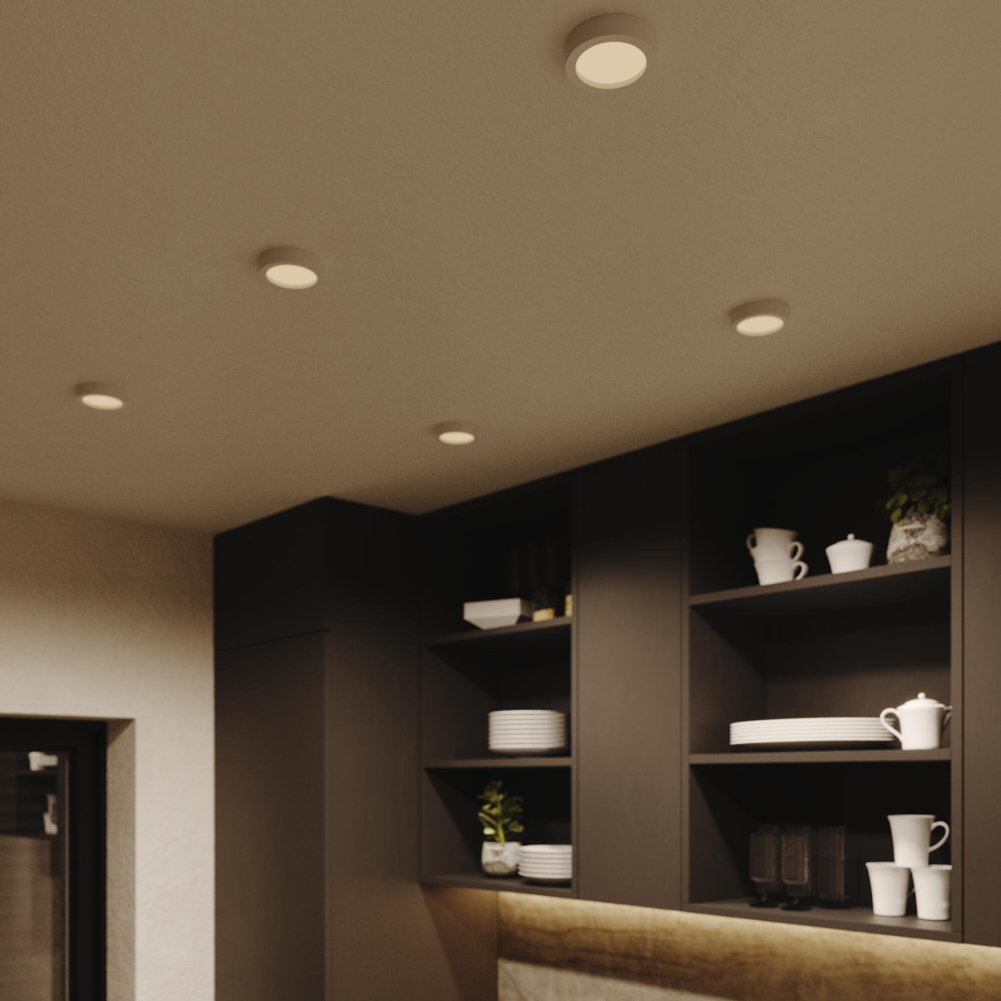 Kit 1 spot à fixer Sanoa module led blanc chaud/neutre D8.5 rond blanc INSPIRE - 5