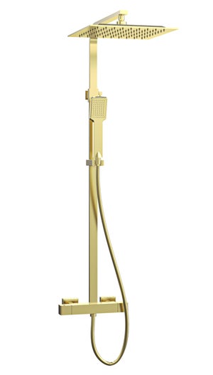 Colonne de douche thermostatique ESSEBAGNO Quartos Or brossé