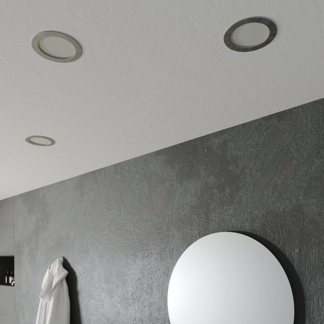 Faretto da incasso con fonte luminosa fisso Modulo LED INSPIRE EXTRAFLAT nichel  Ø 17 cm Luce cct da bianco caldo al bianco neutro