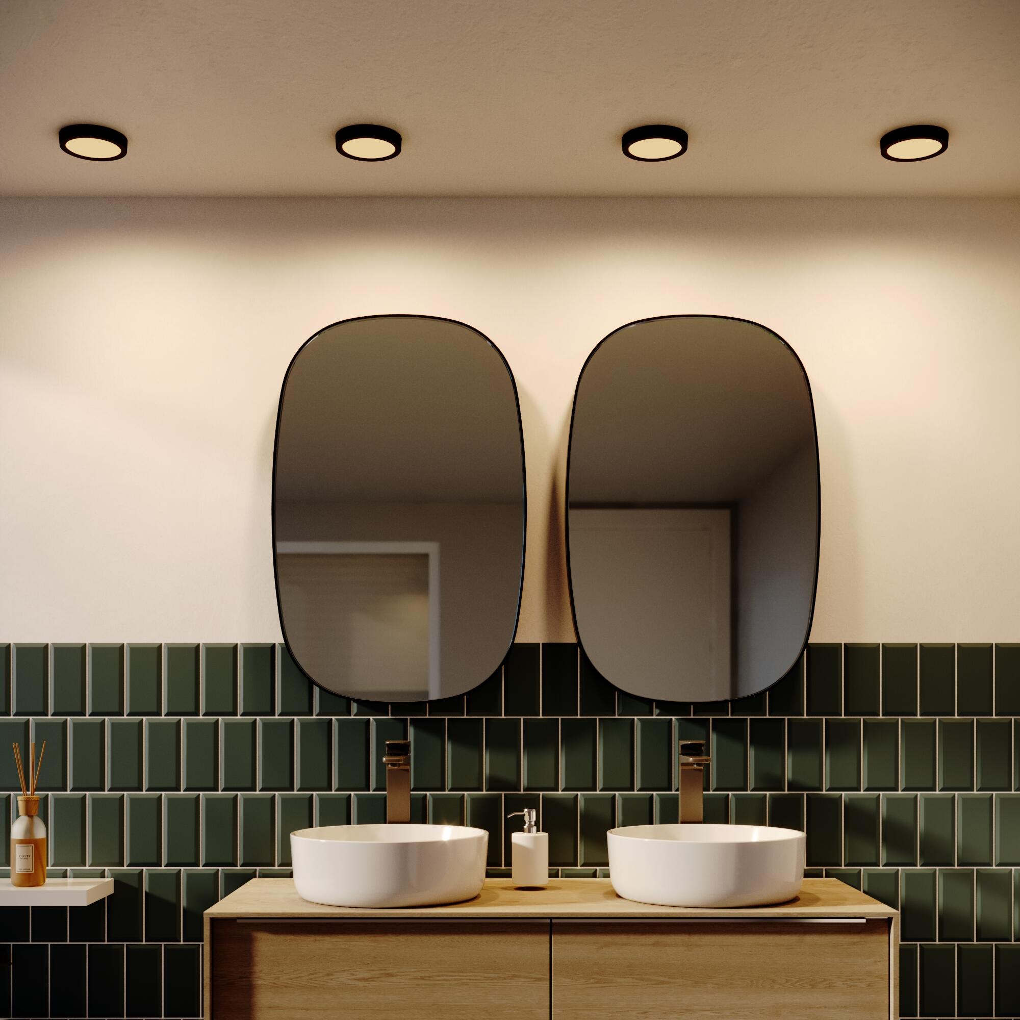 Kit 1 spot à fixer LED Sanoa IP44, blanc chaud/neutre D.12 blanc INSPIRE - 2