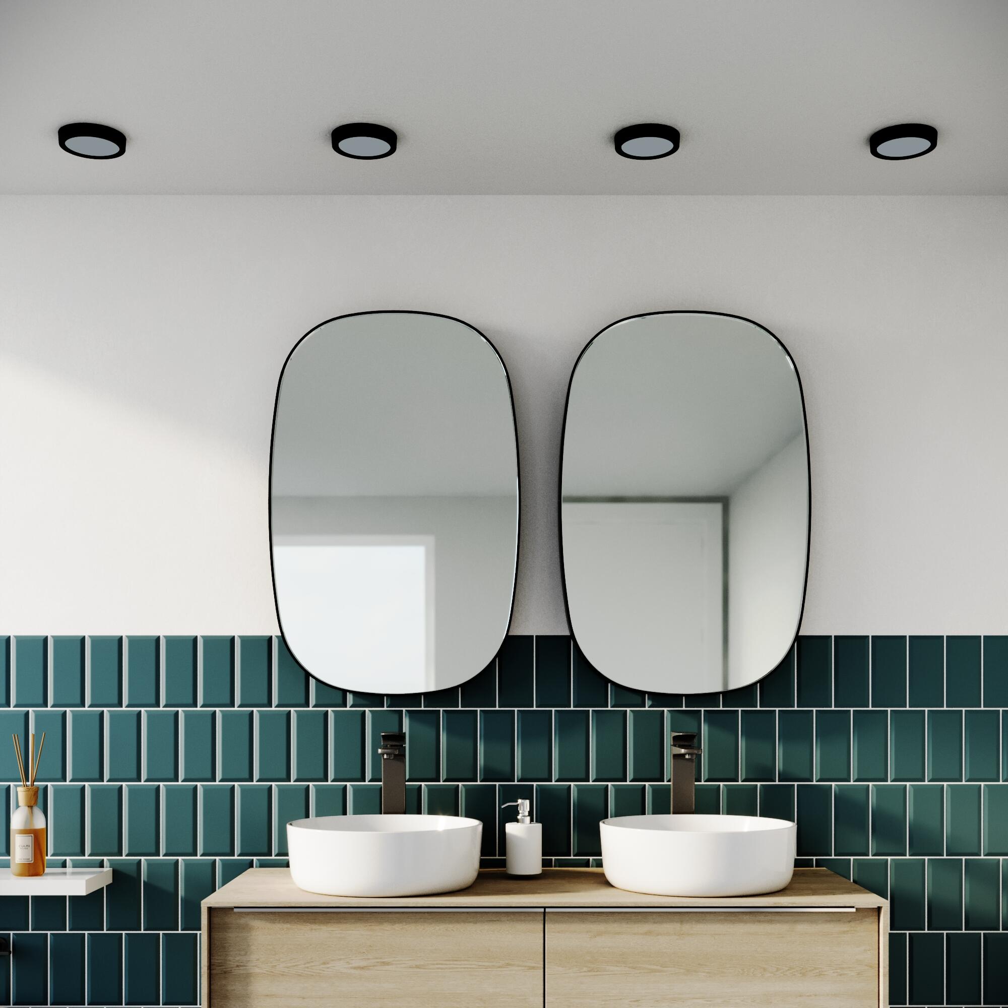 Kit 1 spot à fixer LED Sanoa IP44, blanc chaud/neutre D.12 noir INSPIRE - 2