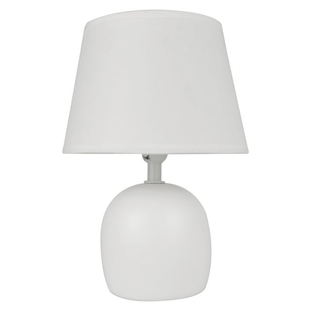 Candeeiro de mesa Poki E14 cerâmica branco Inspire