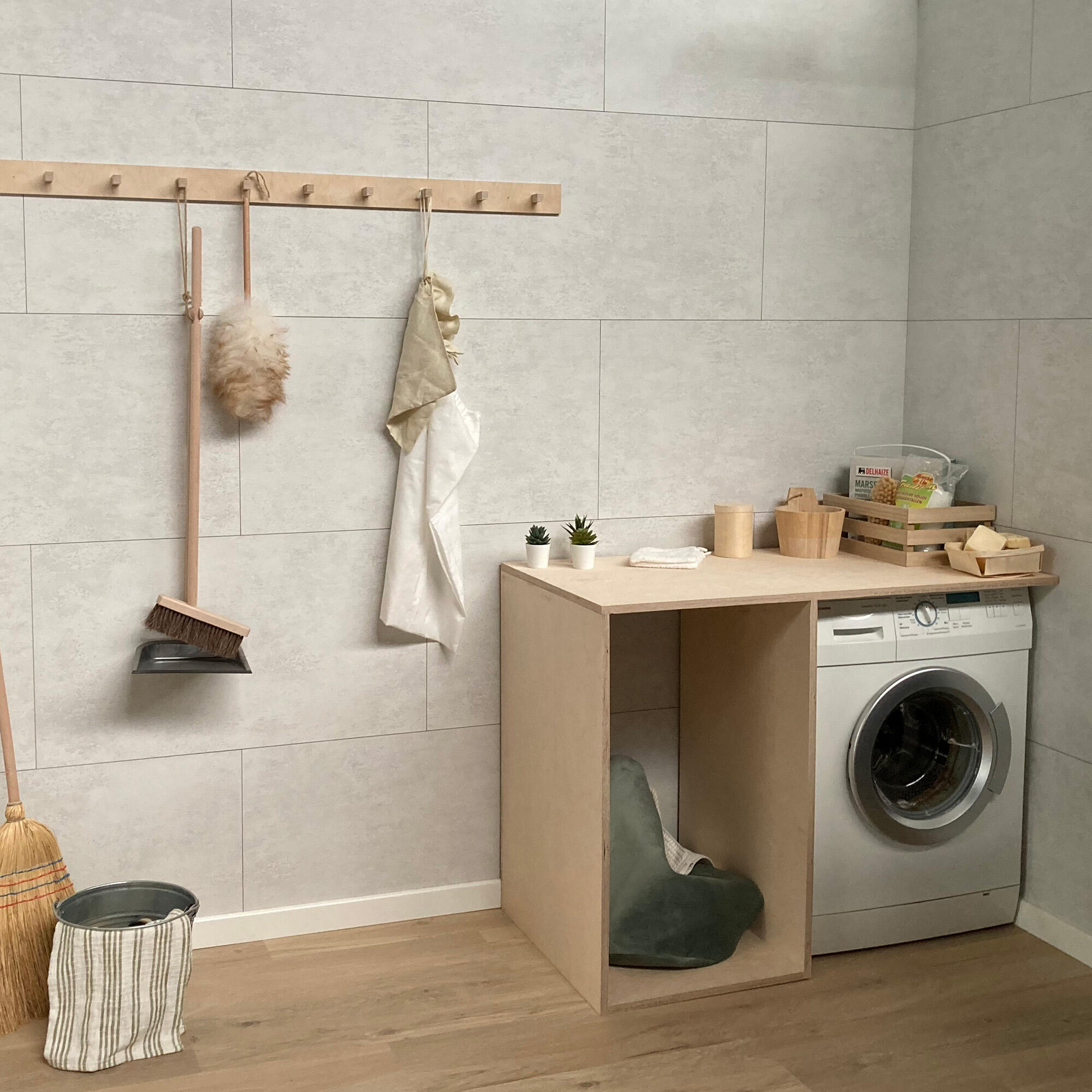 Dalle murale PVC gris lisse Washington DUMAWALL, L.65 x l.37.5 cm, Ep.5 mm - 2