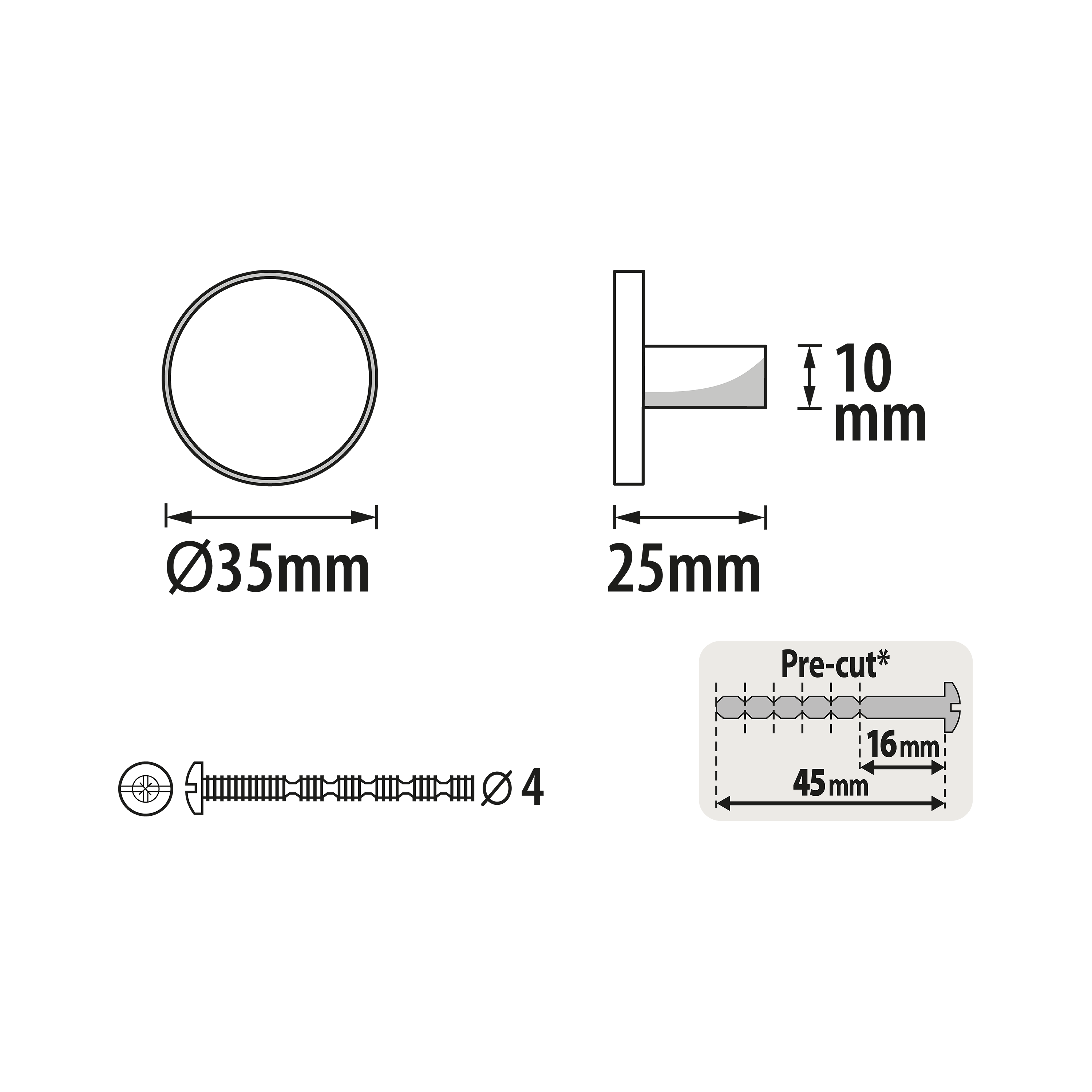 Puxador para móvel alumínio escovado dourado 35 mm Inspire Jamy - 6